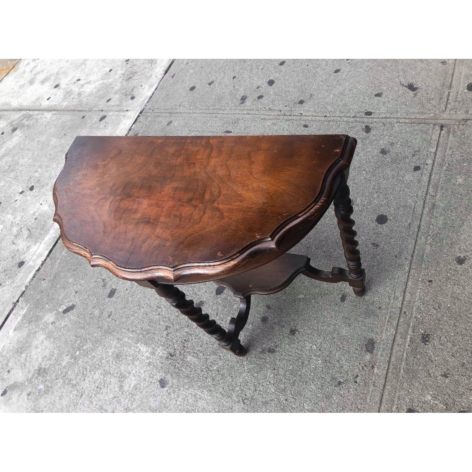Antique 1930s Half Moon Side Table - image-5