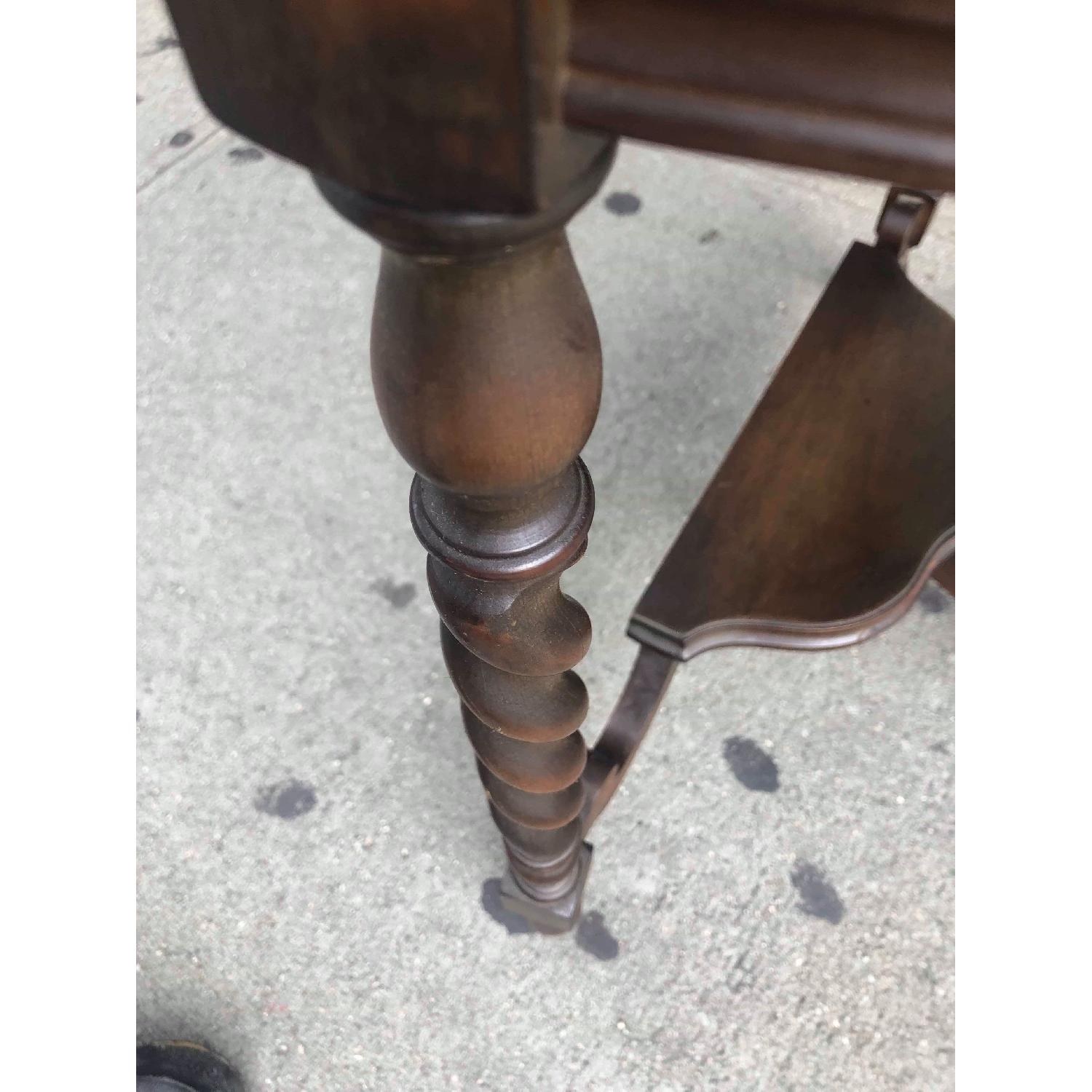 Antique 1930s Half Moon Side Table - image-7