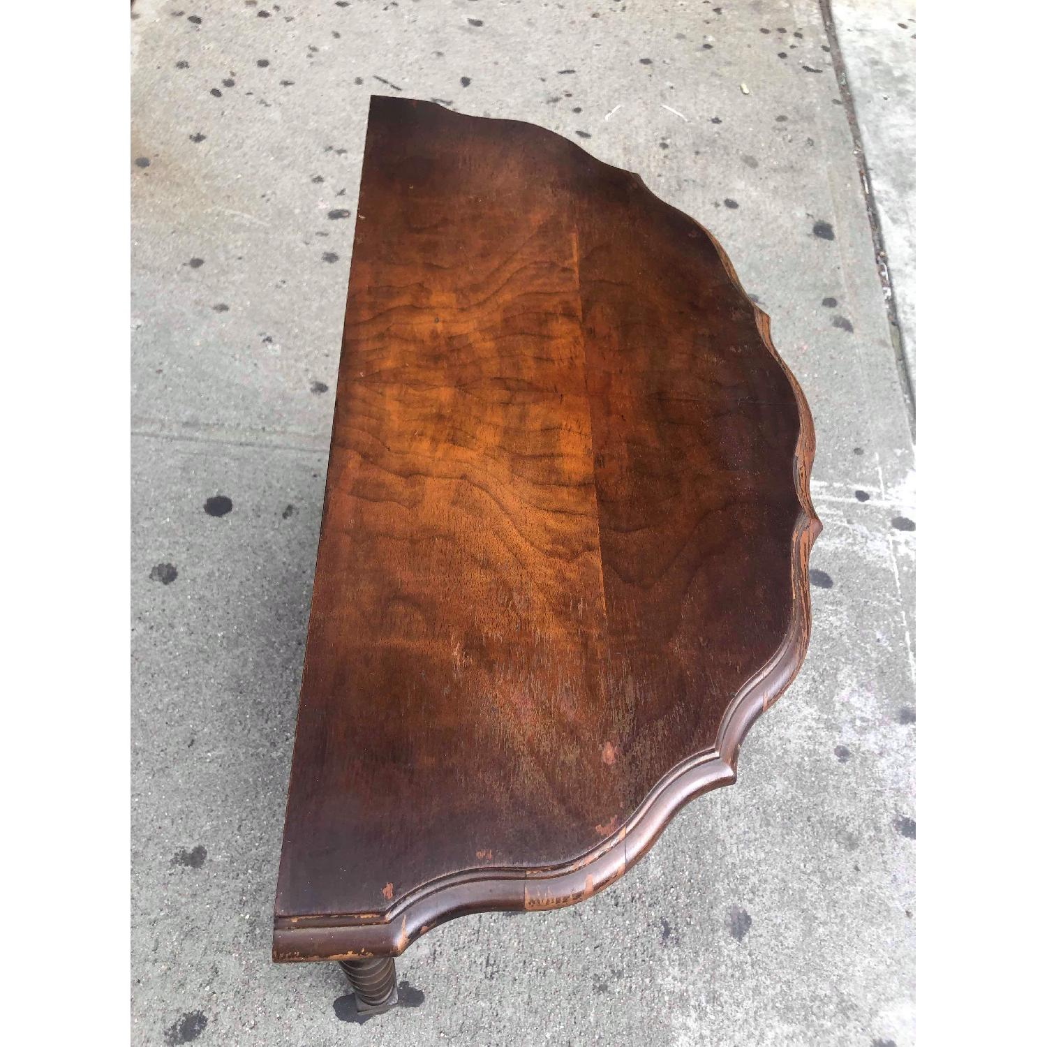 Antique 1930s Half Moon Side Table - image-8