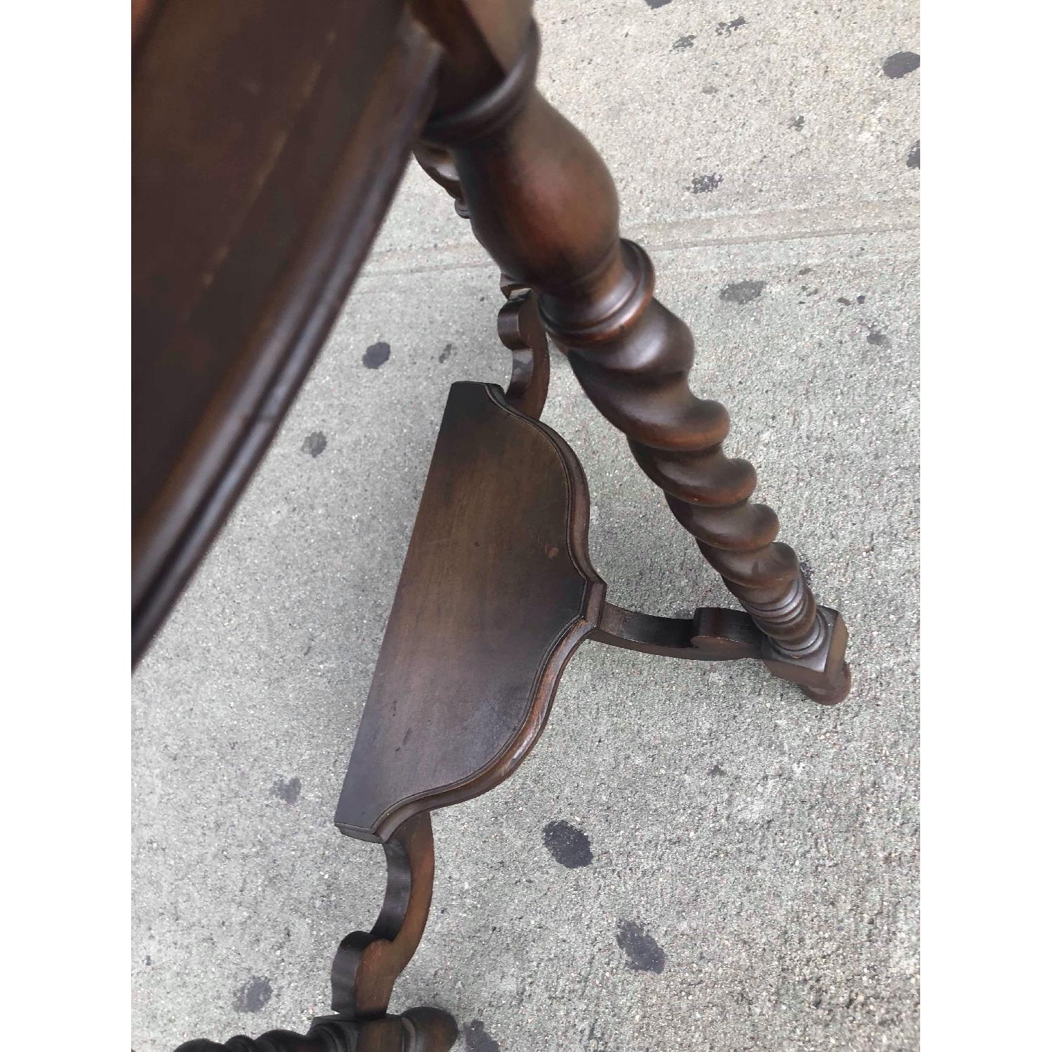 Antique 1930s Half Moon Side Table - image-9