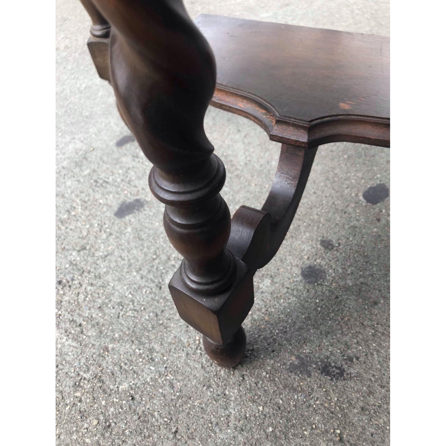Antique 1930s Half Moon Side Table - image-10