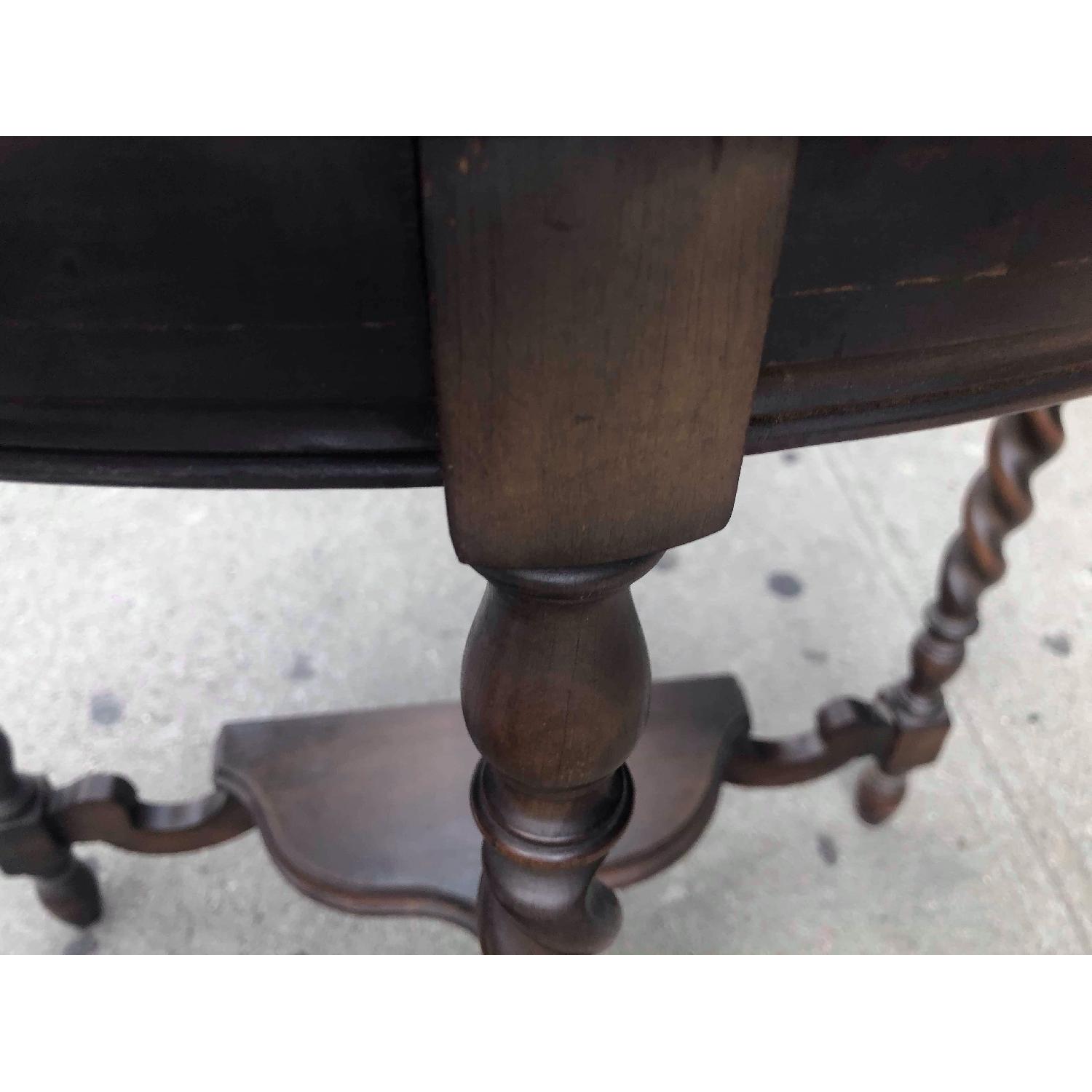 Antique 1930s Half Moon Side Table - image-11
