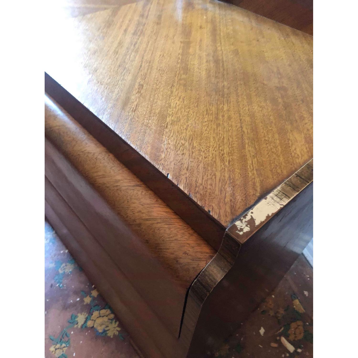 Antique 1940s Art Deco Style Waterfall Dresser w/ Mirror - image-5