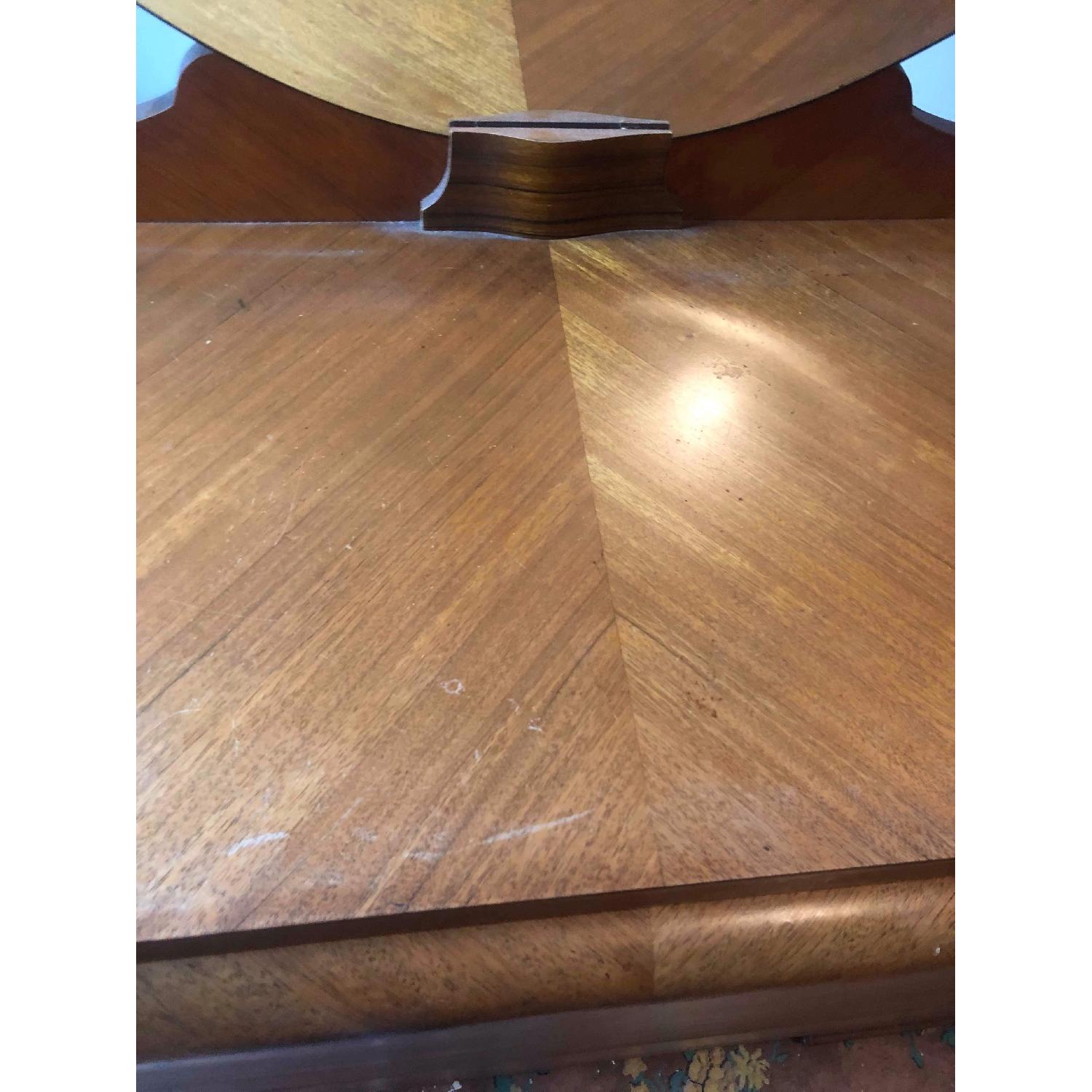 Antique 1940s Art Deco Style Waterfall Dresser w/ Mirror - image-6