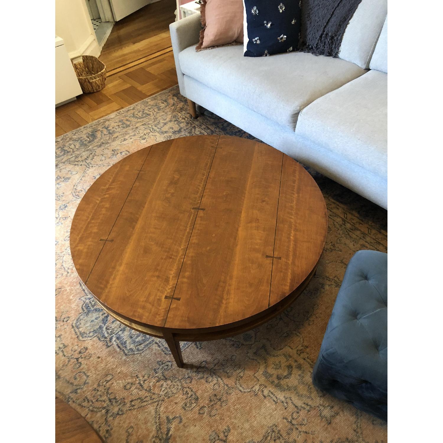Lane Mid Century Modern Wood Round Coffee Table - image-1