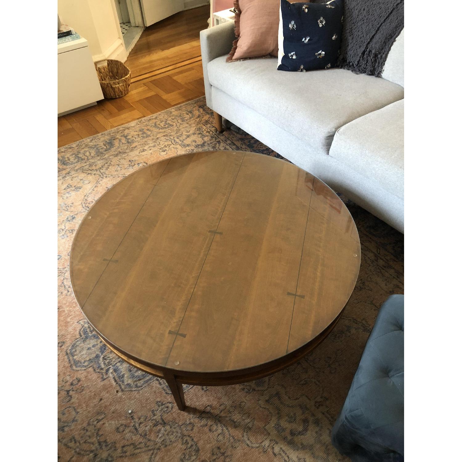 Lane Mid Century Modern Wood Round Coffee Table - image-4