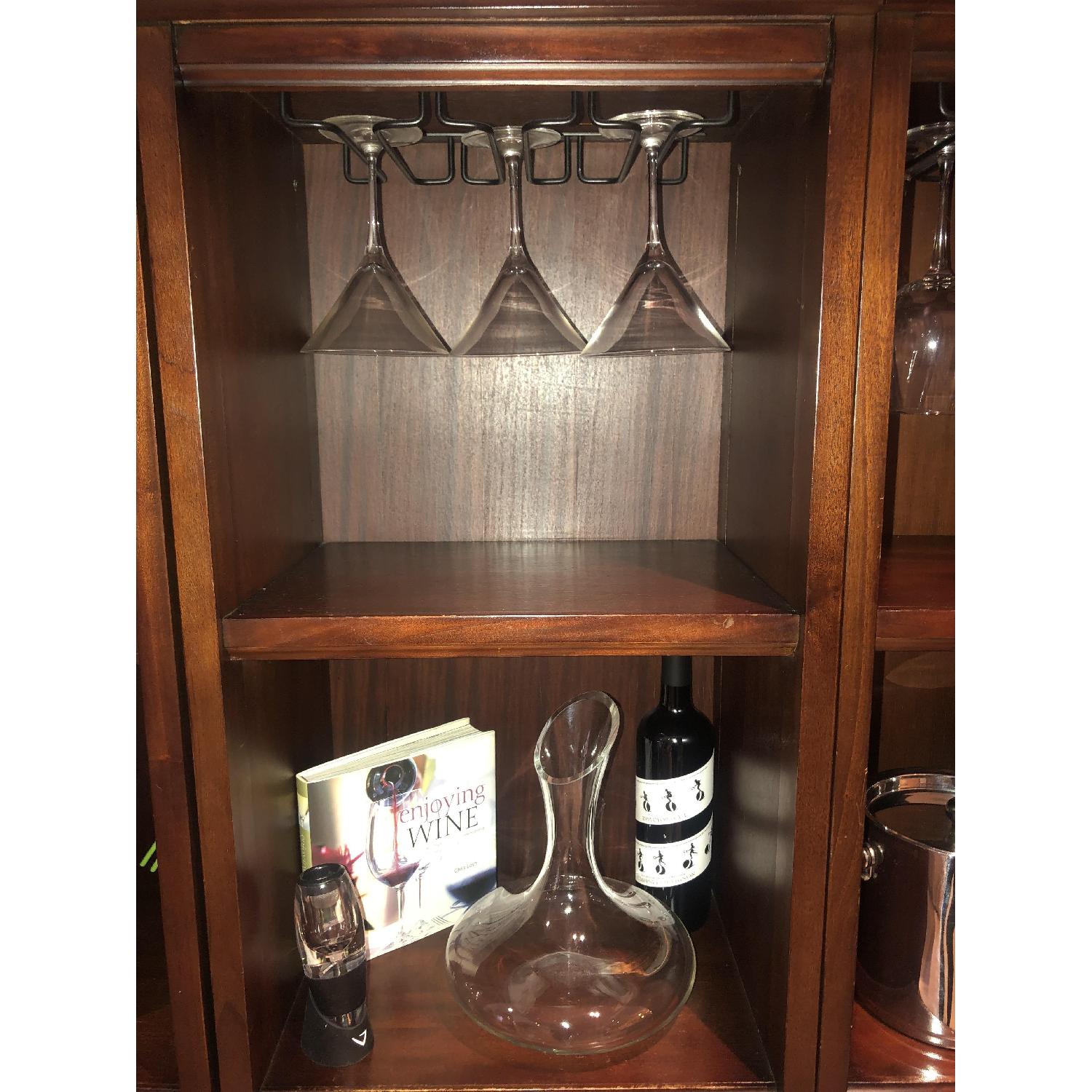 Pottery Barn Mahogany Modular Bars w/ Wine Grid & AptDeco