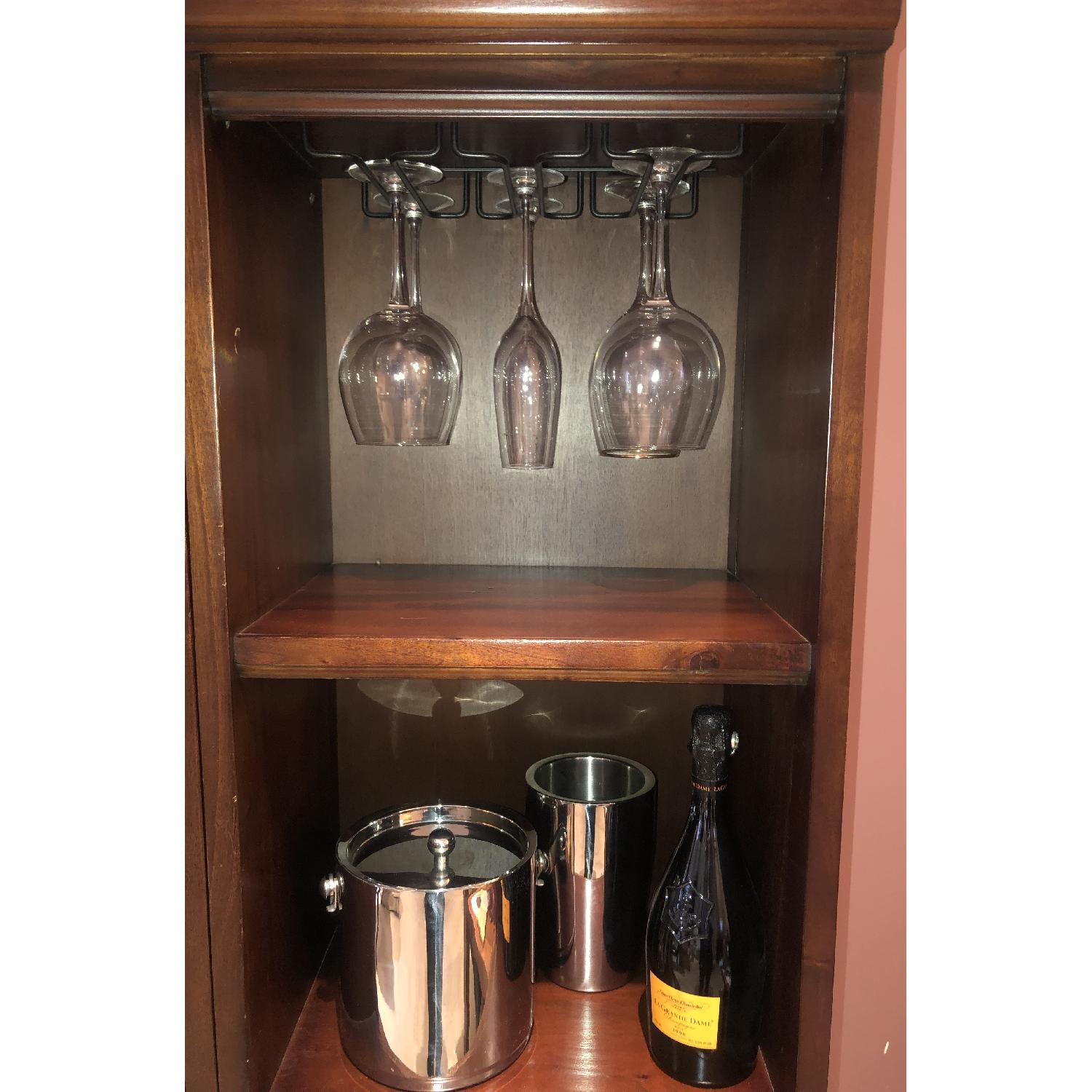 Pottery Barn Mahogany Modular Bars w/ Wine Grid & Cabinet - image-4