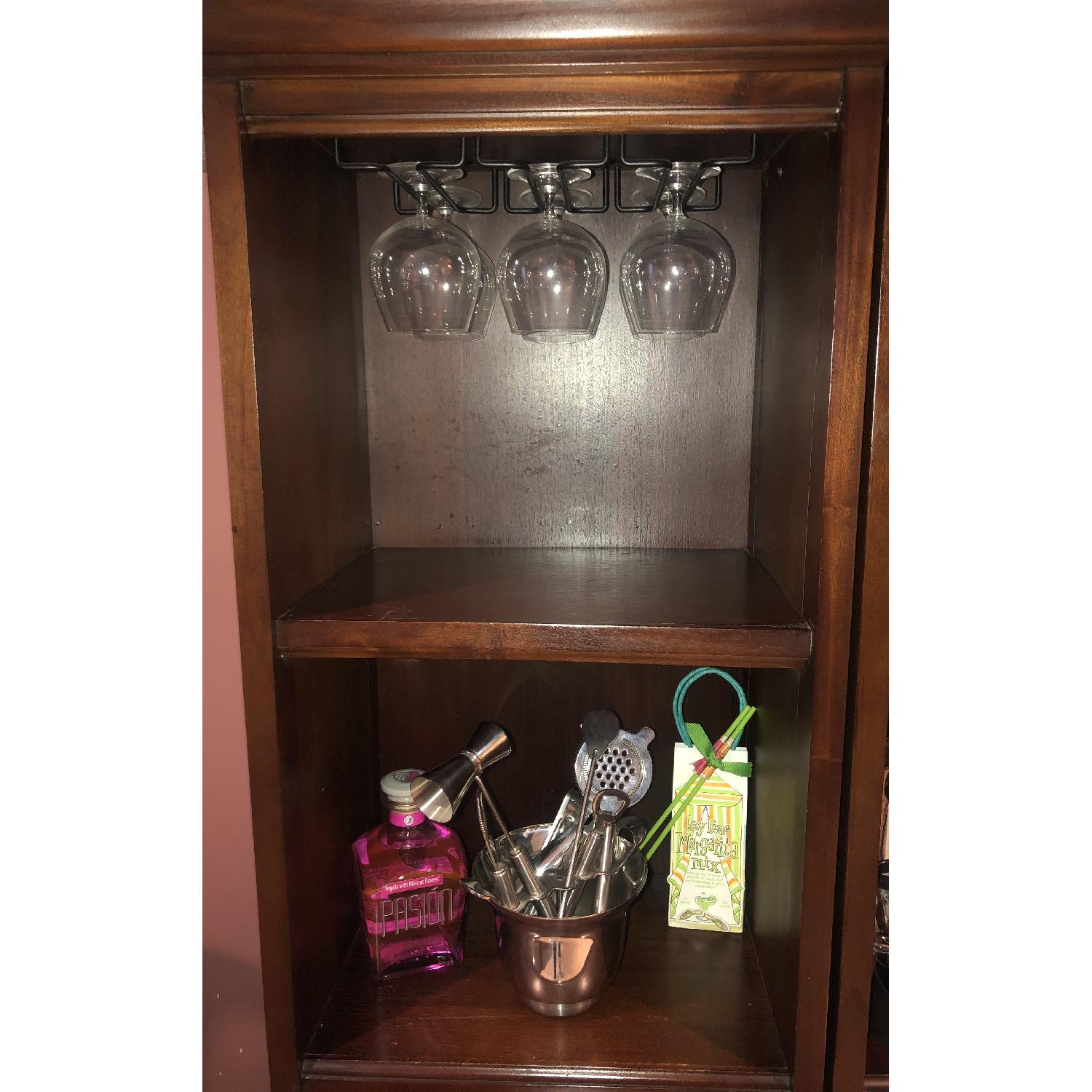 Pottery Barn Mahogany Modular Bars w/ Wine Grid & Cabinet - image-5