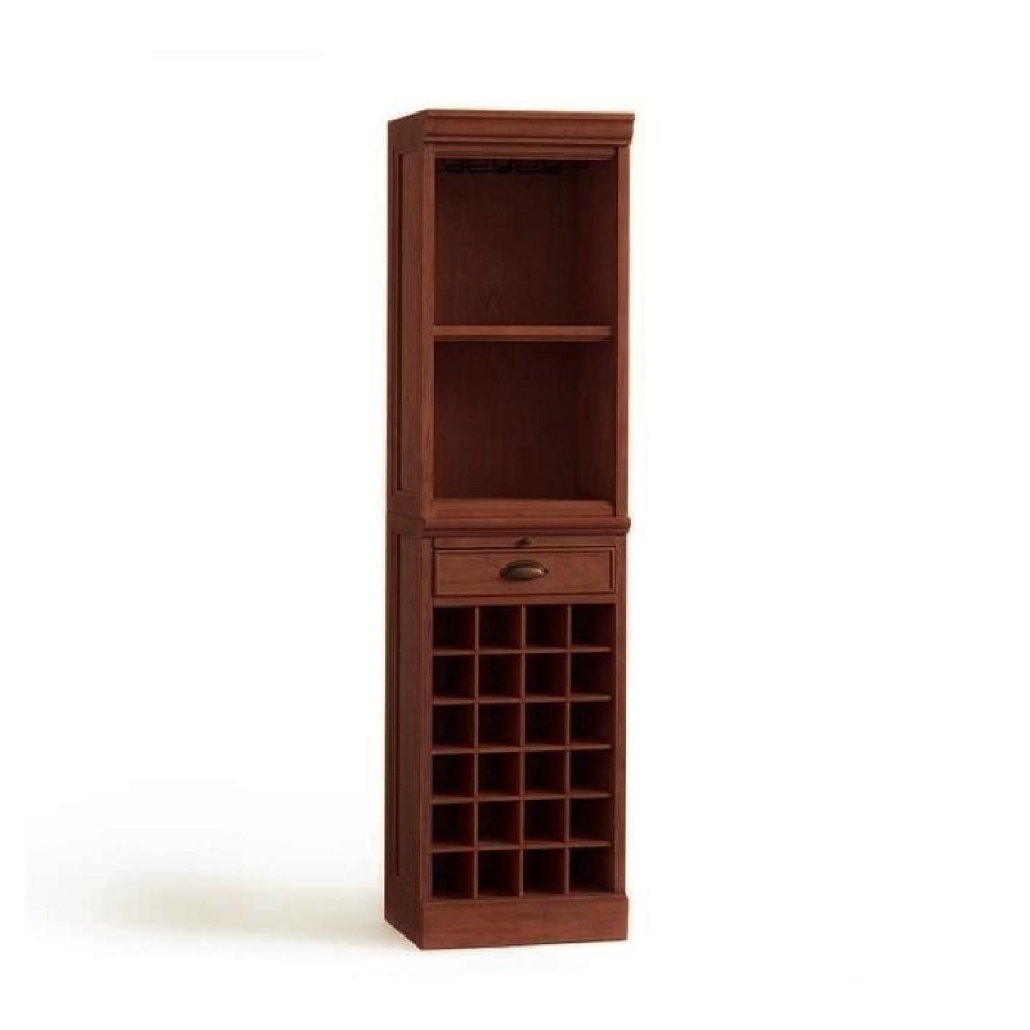 Pottery Barn Mahogany Modular Bars W Wine Grid Cabinet Aptdeco