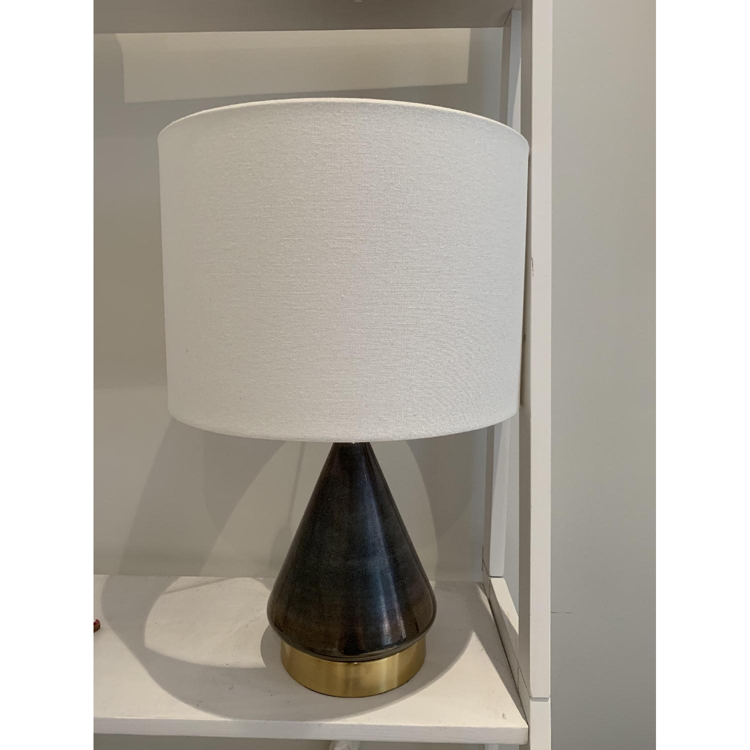 West Elm Metallic Gray Table Lamp - image-2