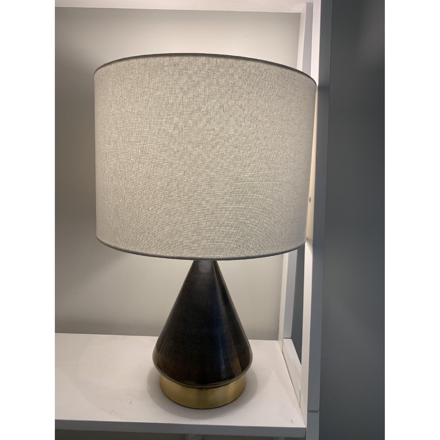 West Elm Metallic Gray Table Lamp - image-4