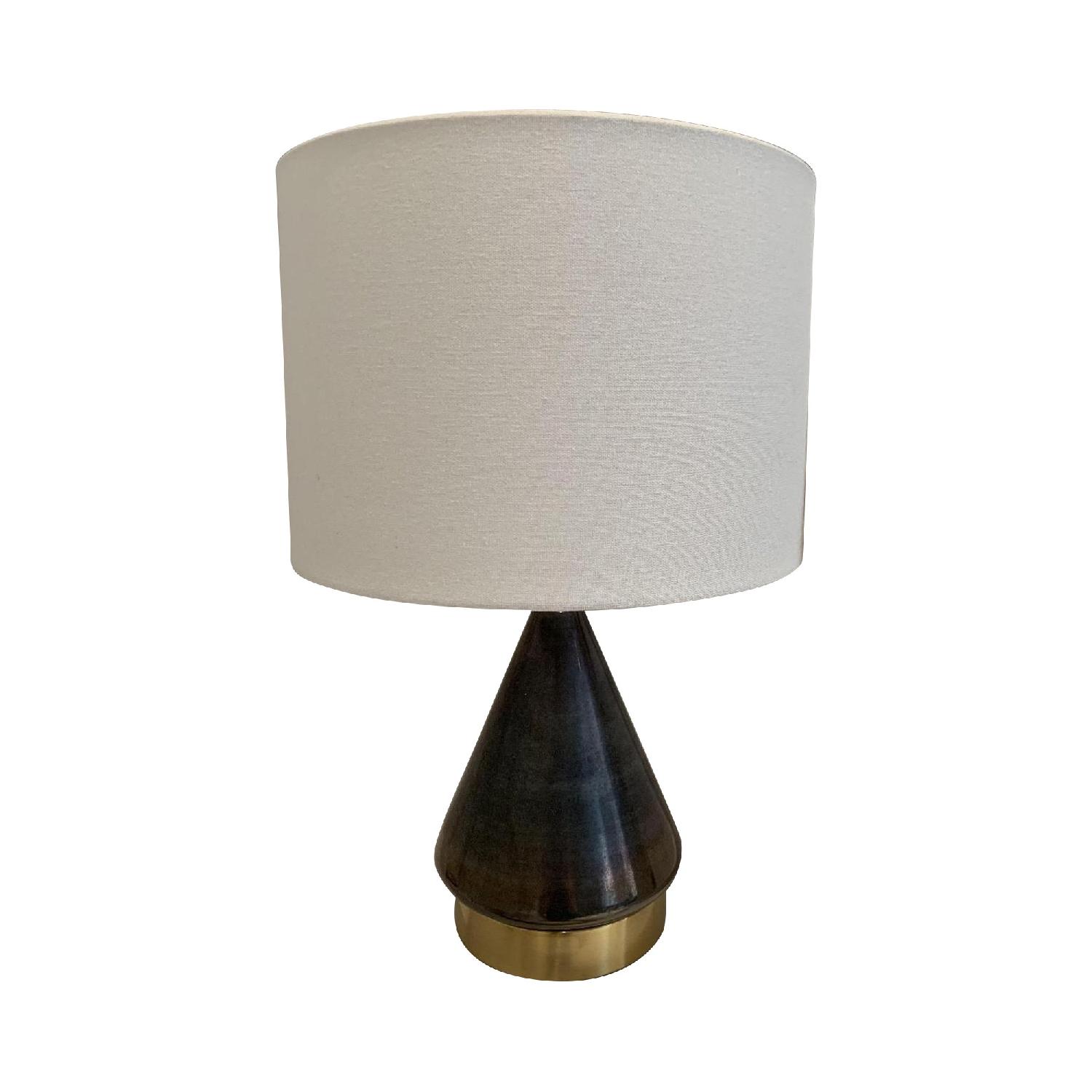 West Elm Metallic Gray Table Lamp - image-0
