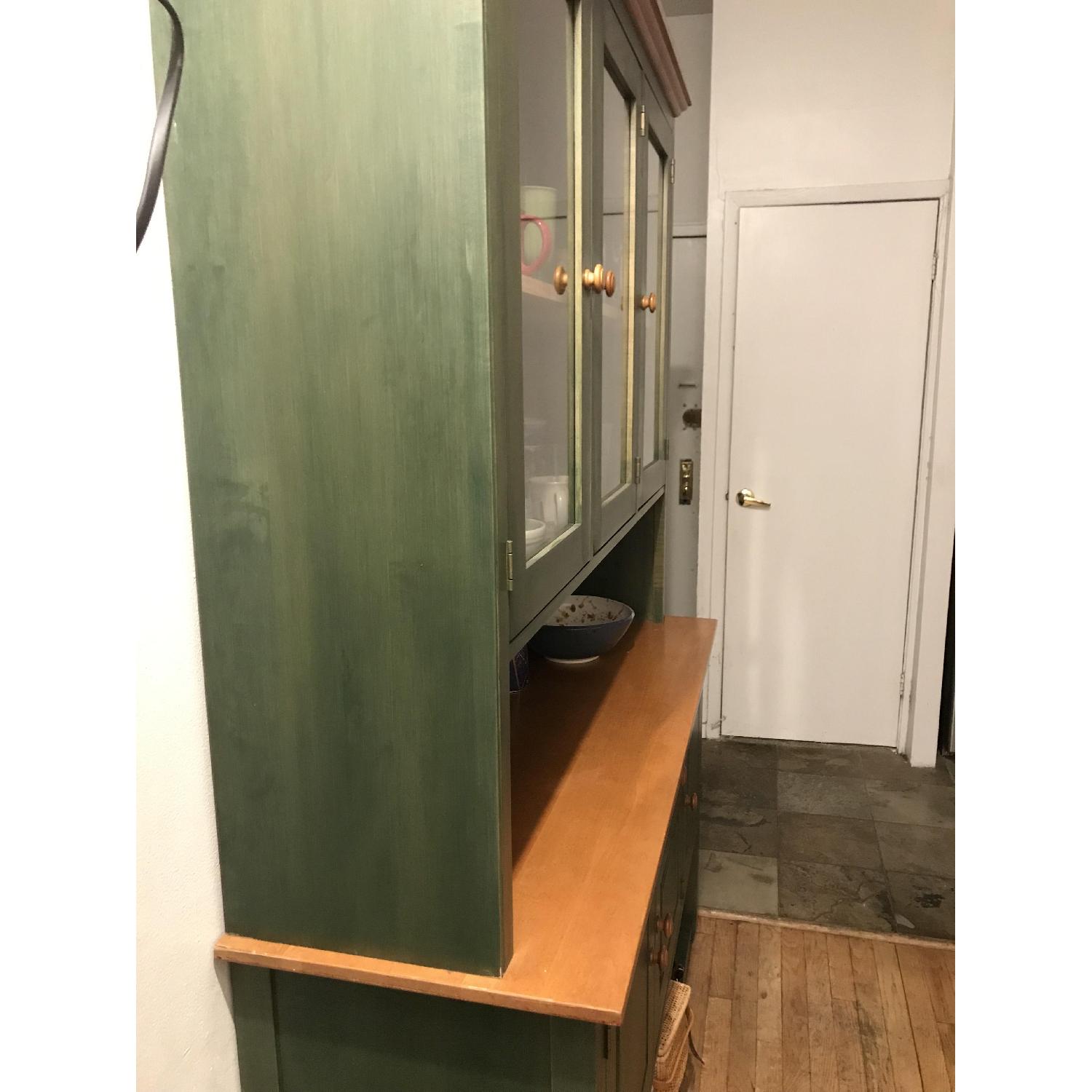 Ethan Allen Green China Cabinet - image-2