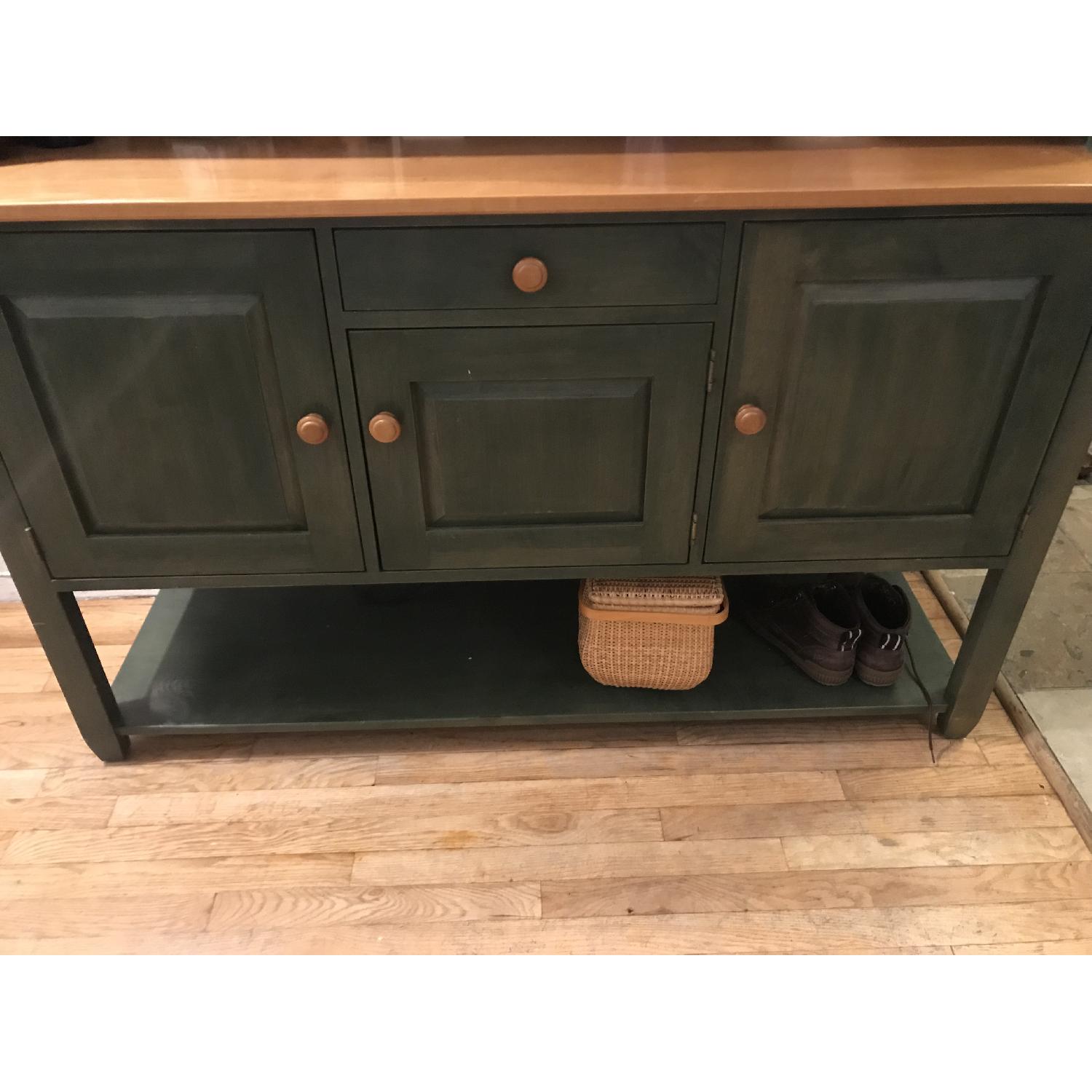 Ethan Allen Green China Cabinet - image-4