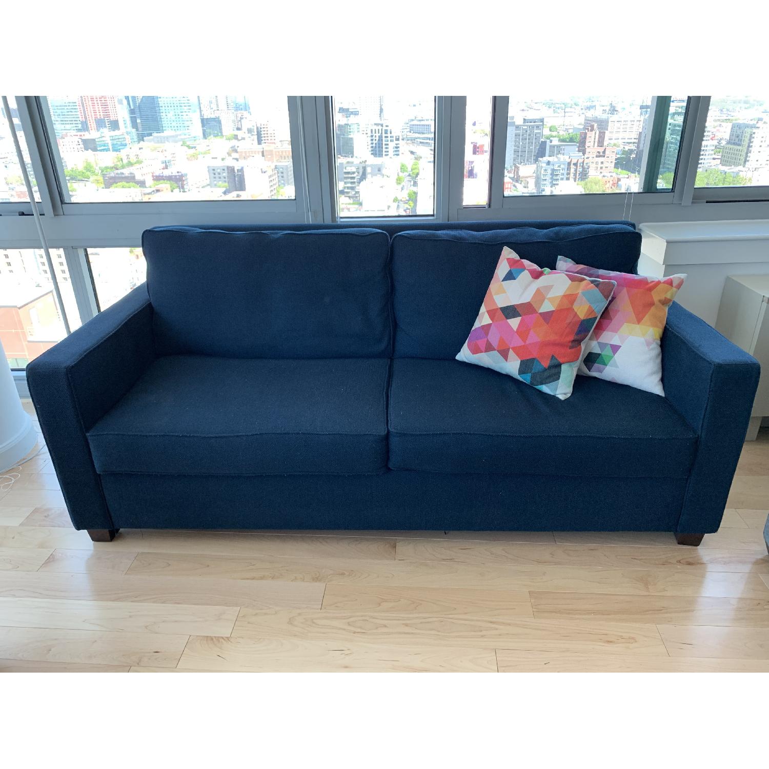 West Elm Henry Queen Sleeper Sofa in Mod Weave Fabric - image-1