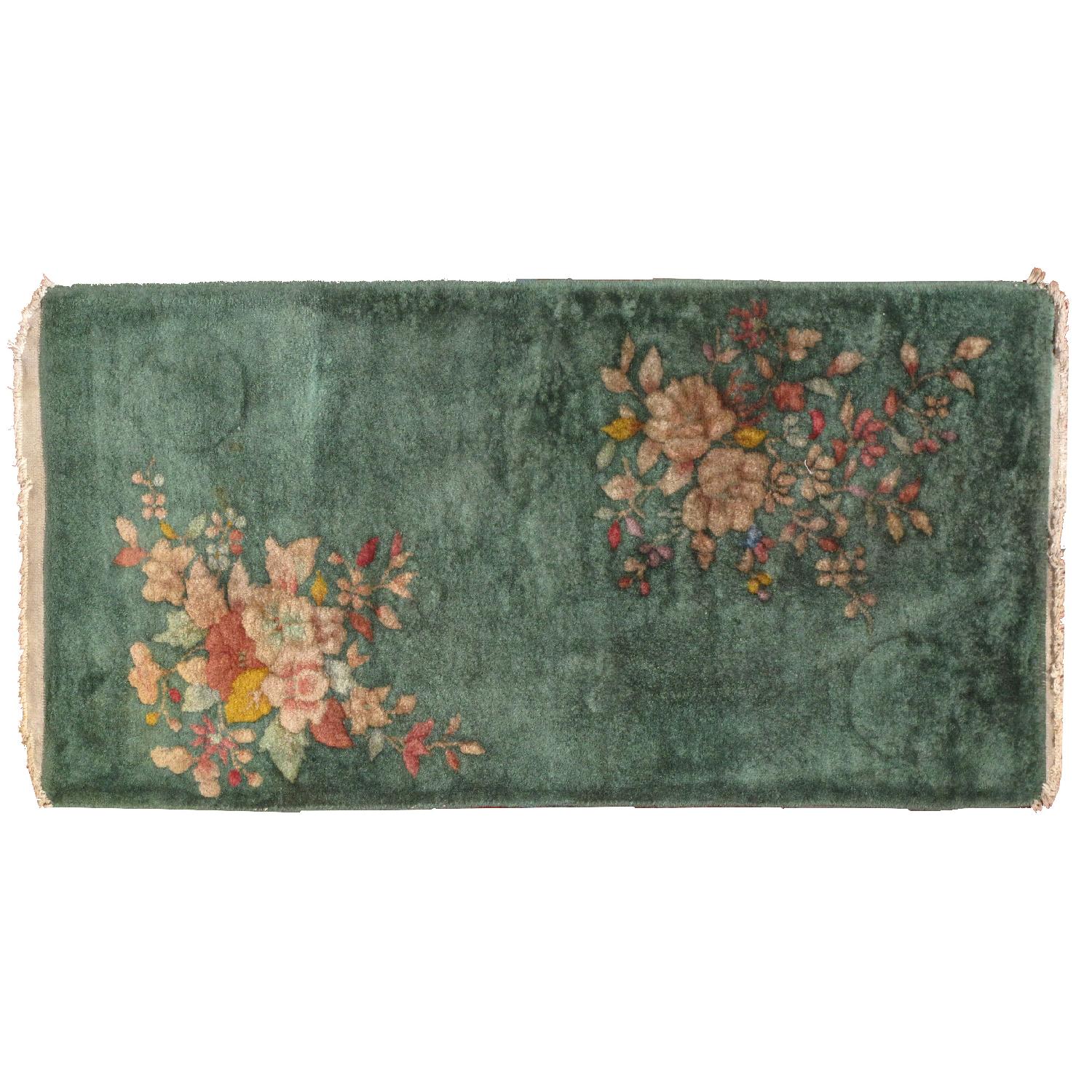 Antique Handmade Art Deco Chinese Rug - image-5