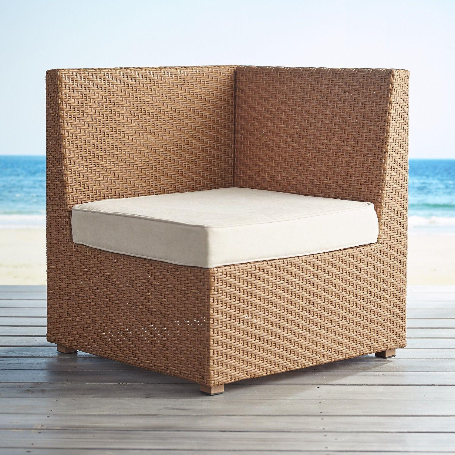 Pier 1 Wicker Outdoor 4-Piece Sectional Sofa - image-2