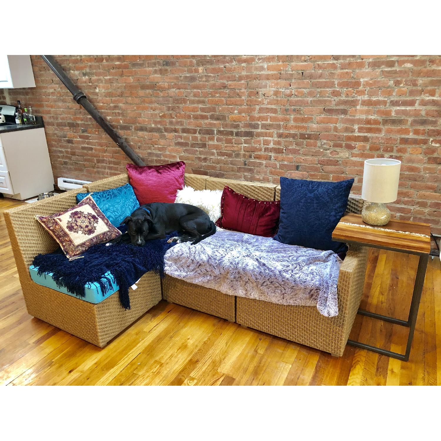 Pier 1 Wicker Outdoor 4-Piece Sectional Sofa - image-4