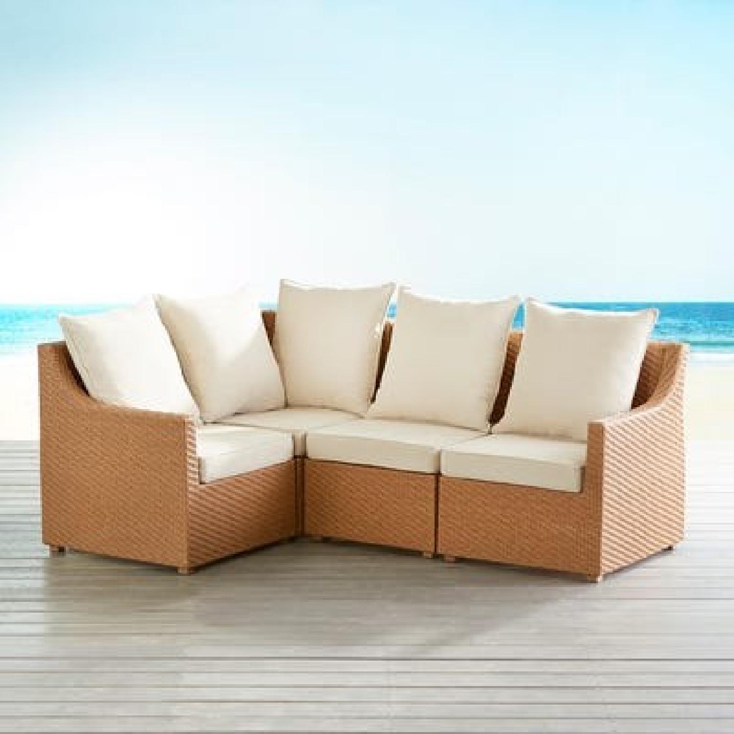 Pier 1 Wicker Outdoor 4-Piece Sectional Sofa - image-5