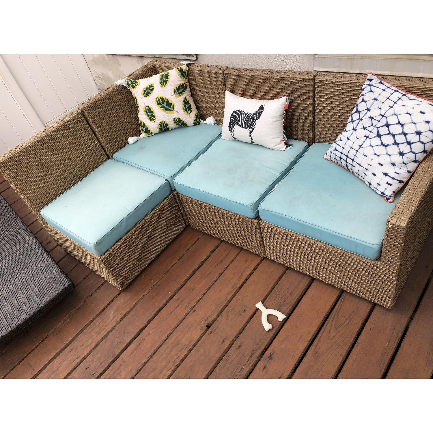 Pier 1 Wicker Outdoor 4-Piece Sectional Sofa - image-6