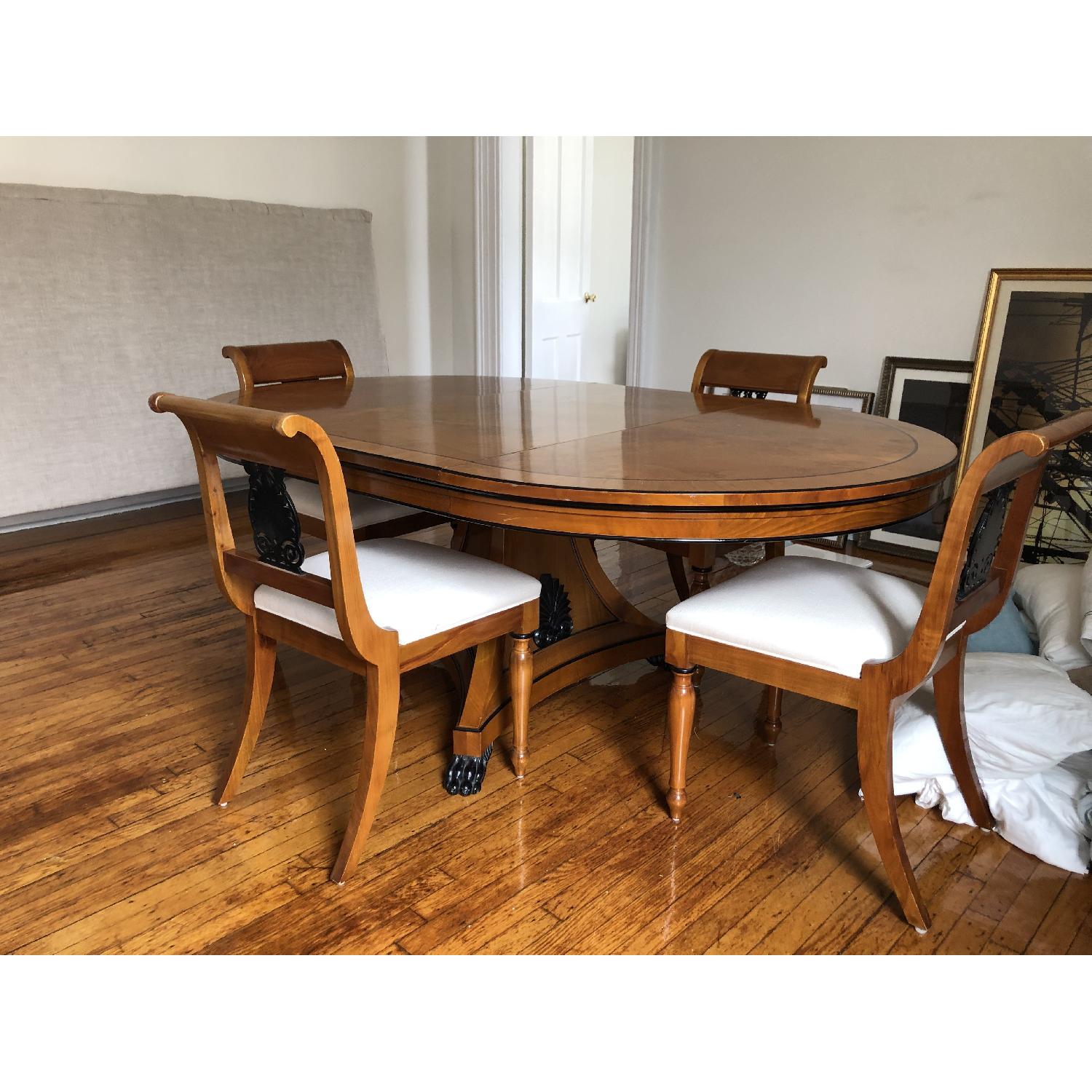 Baker Dining Table w/ 4 Chairs - image-1