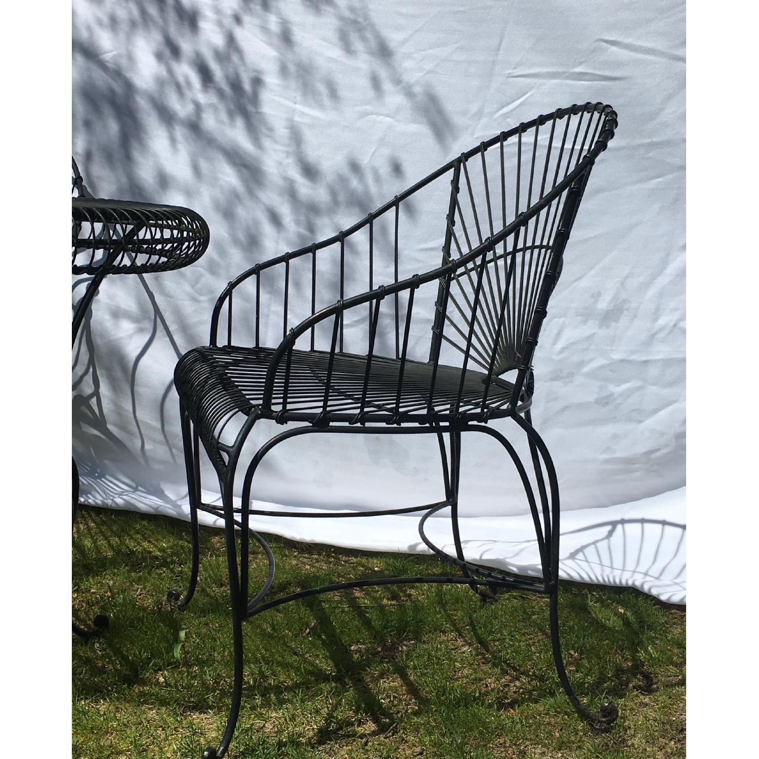 3-Piece Black Metal Patio Bistro Set - image-3