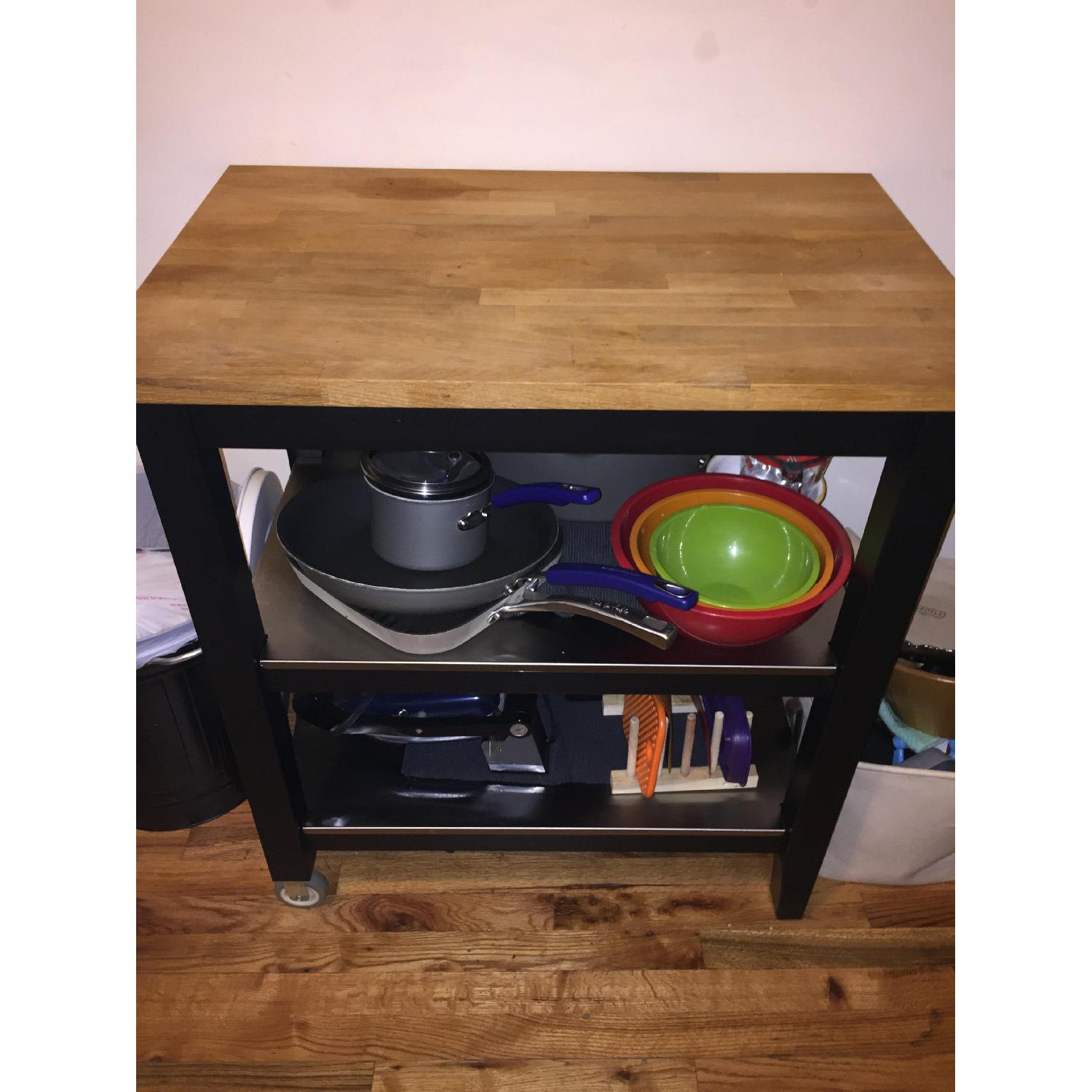 Ikea Stenstorp Black/Brown Kitchen Island - image-3