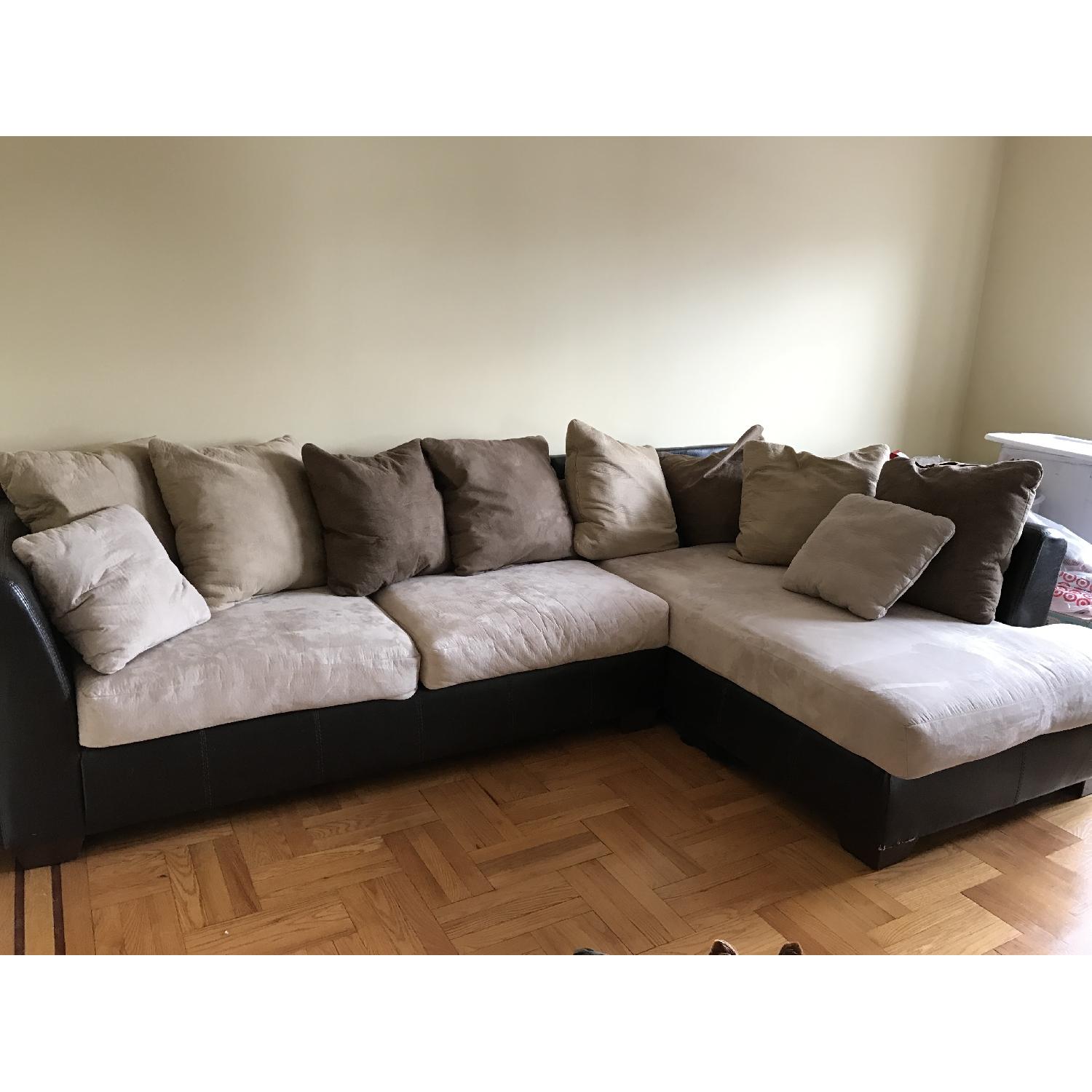 Ashley's Microfiber Sectional Sofa - image-1
