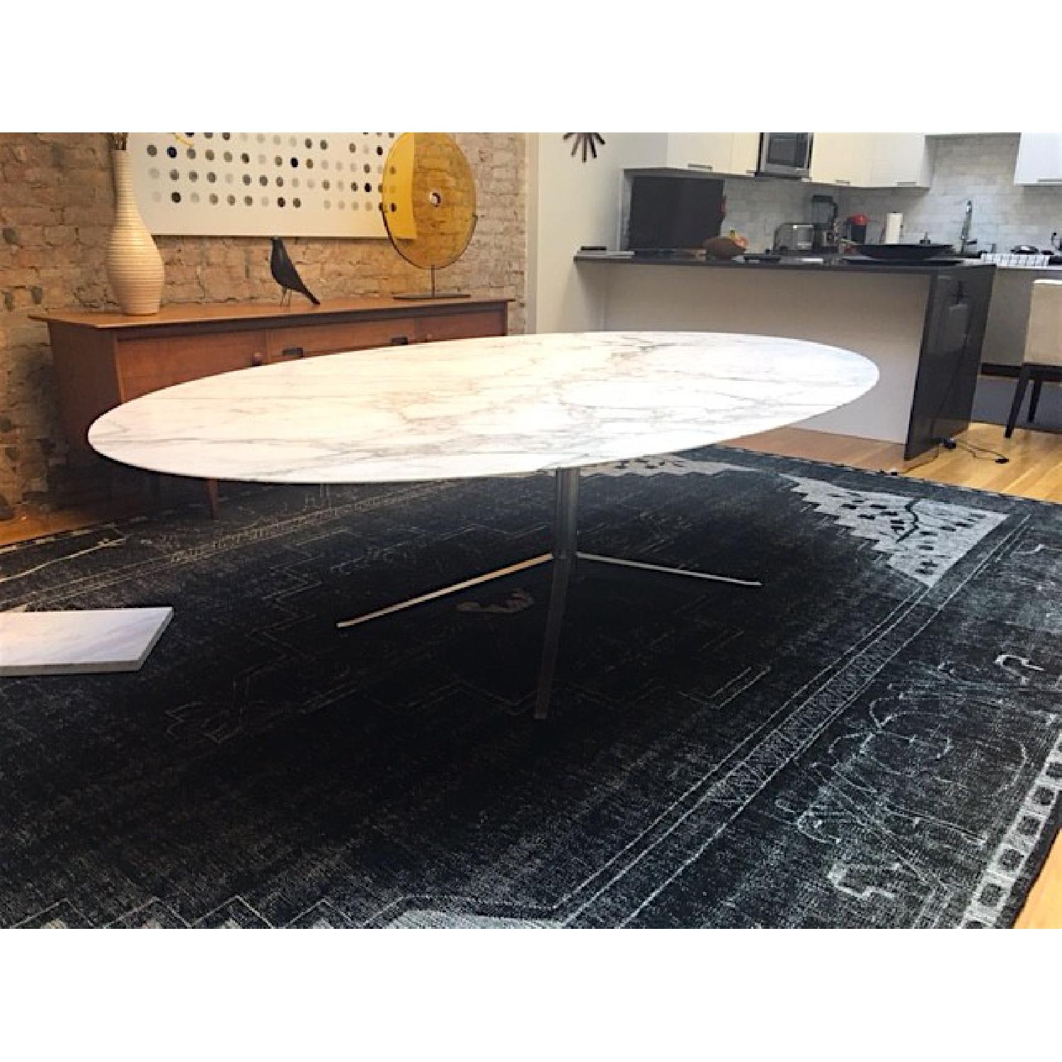Florence Knoll Oval Marble Top Dining/Conference Table - image-1