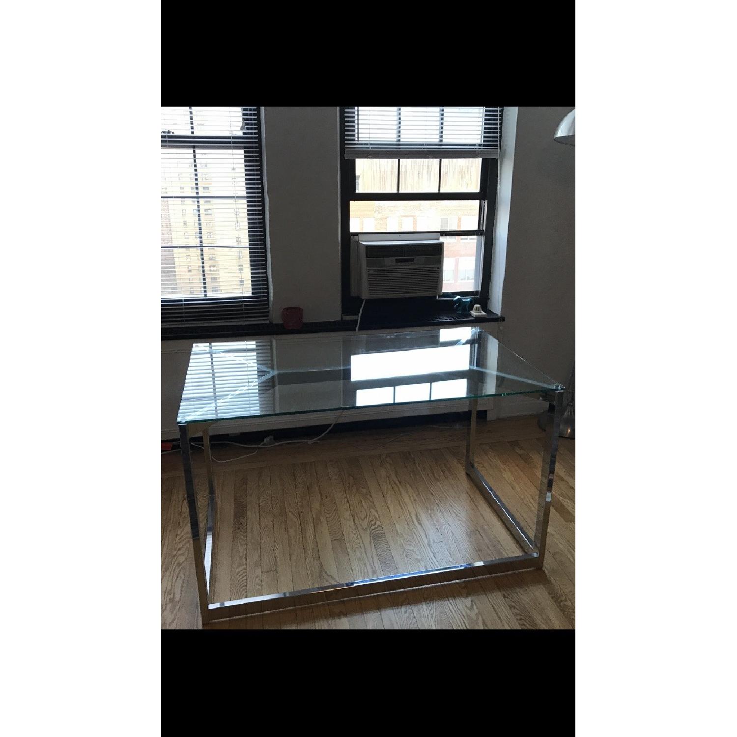 CB2 Tesso Chrome Desk AptDeco