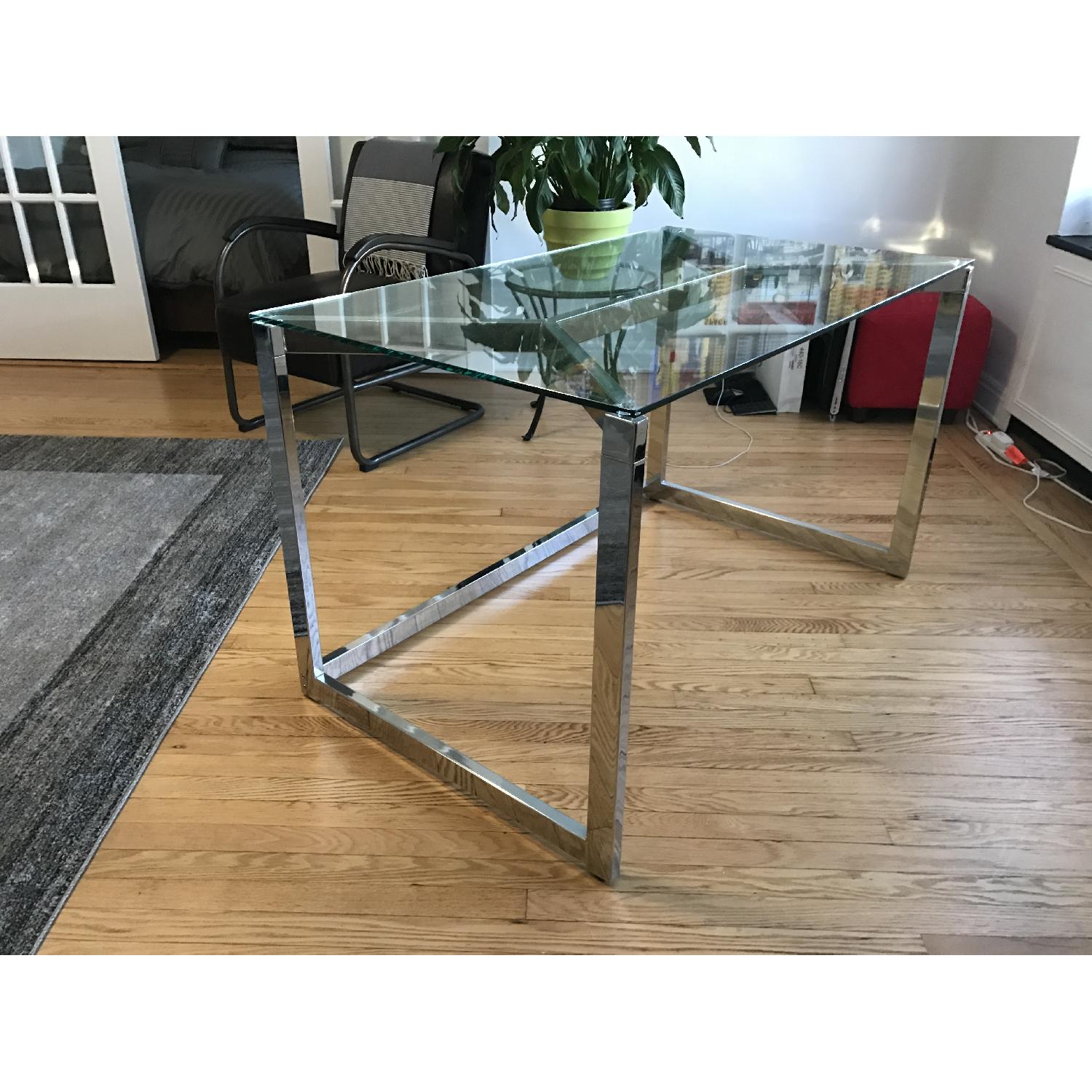CB2 Tesso Chrome Desk AptDeco