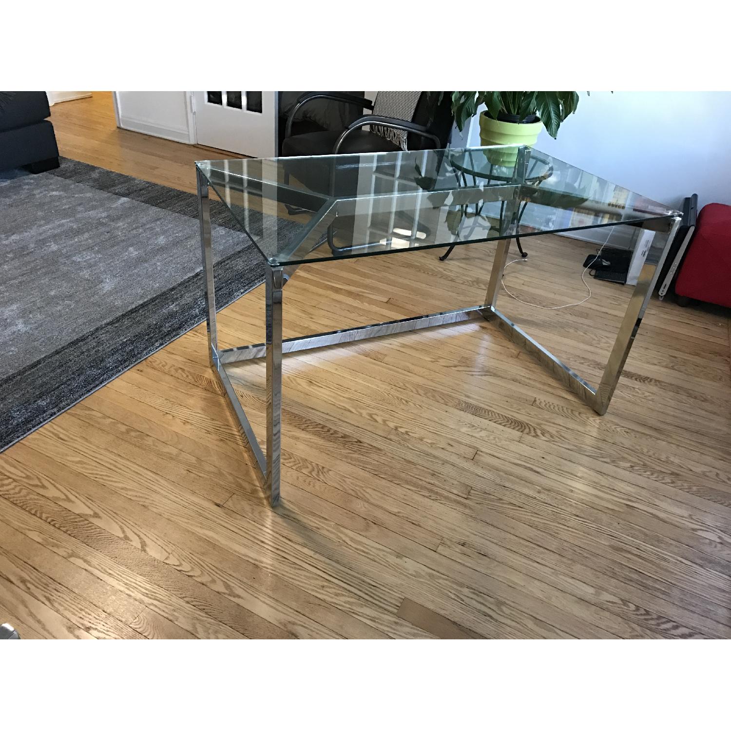 CB2 Tesso Chrome Desk AptDeco
