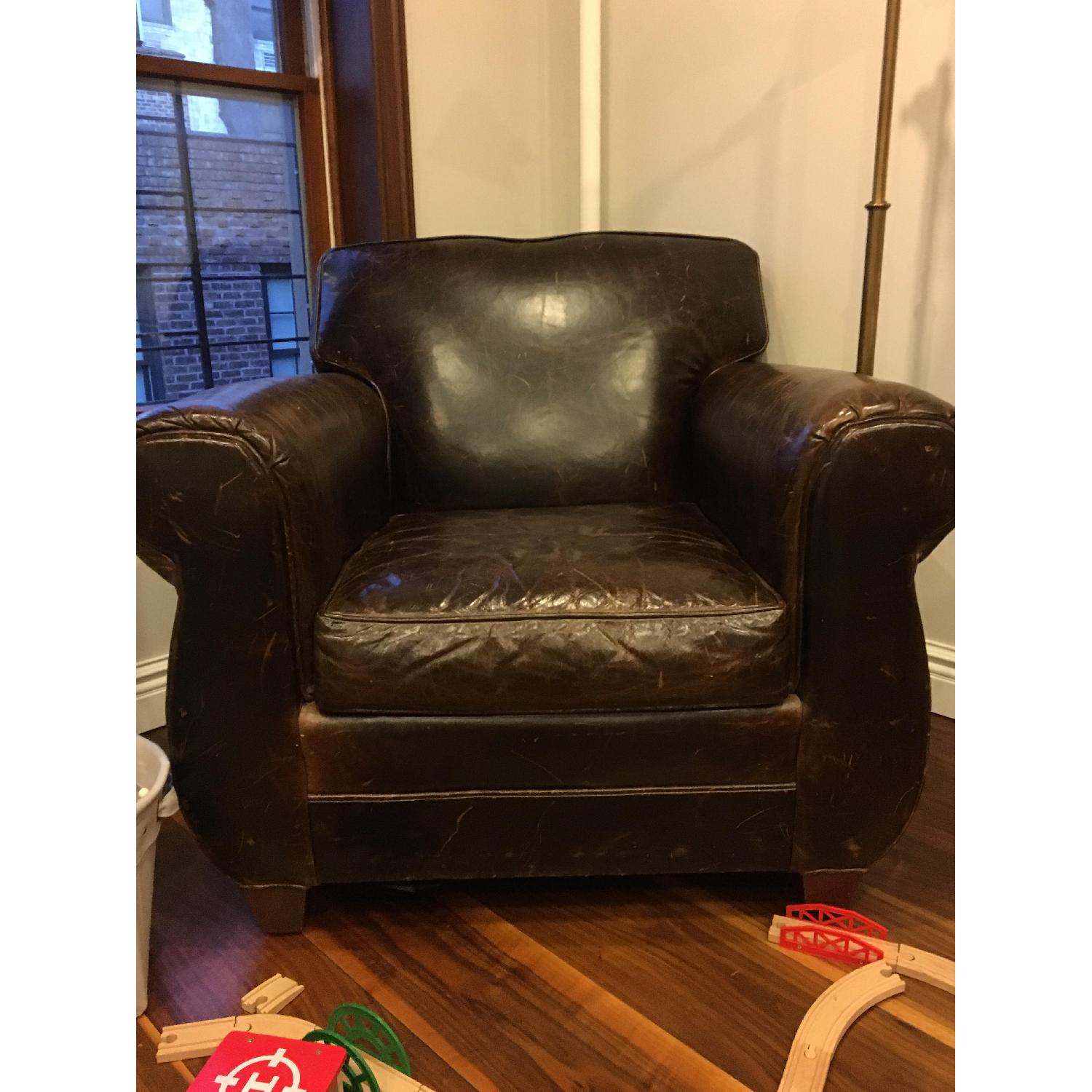 Restoration Hardware Distressed Leather Chair - image-3