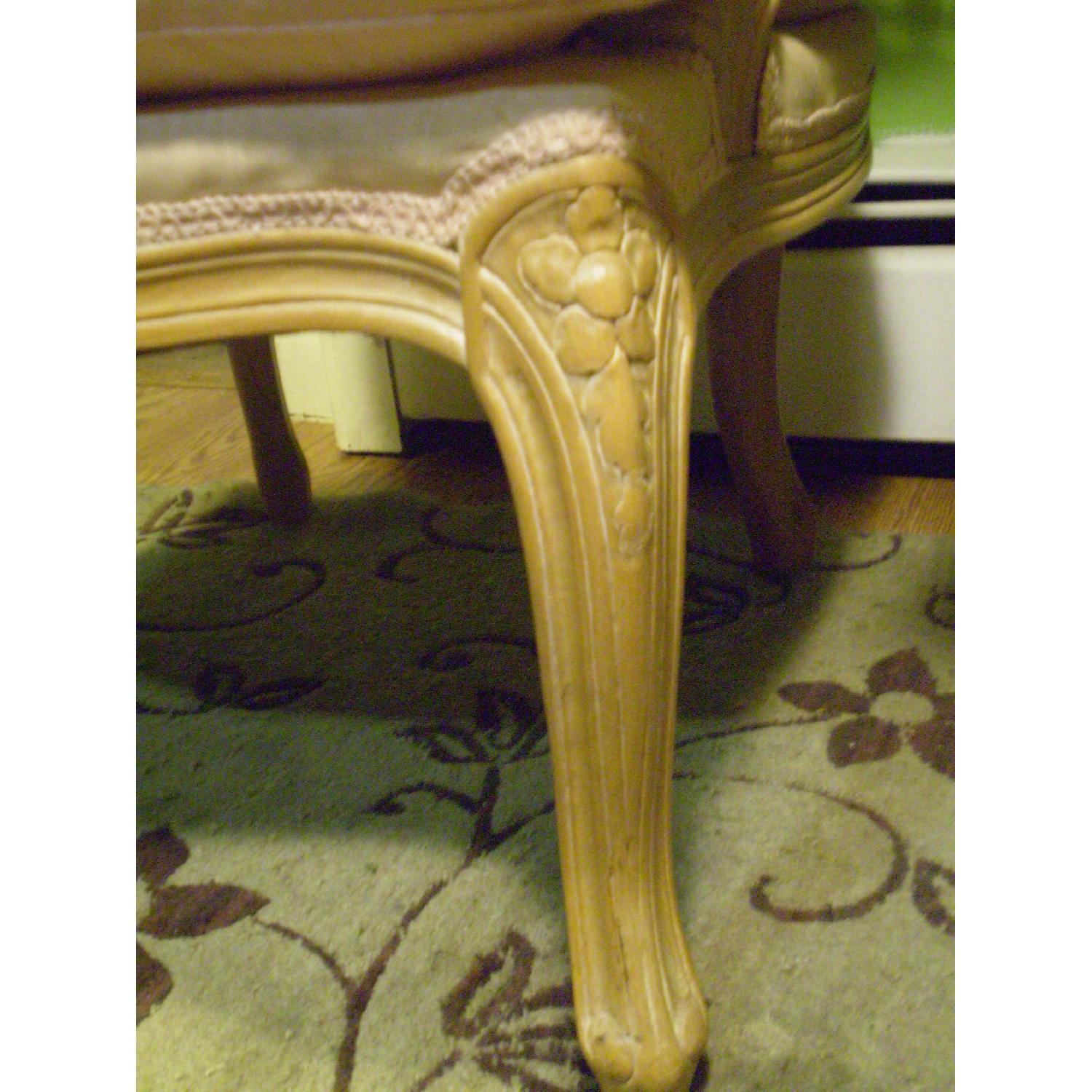 Chateau d'Ax Louis XVI Style Pink Cane Back Armchair - image-3