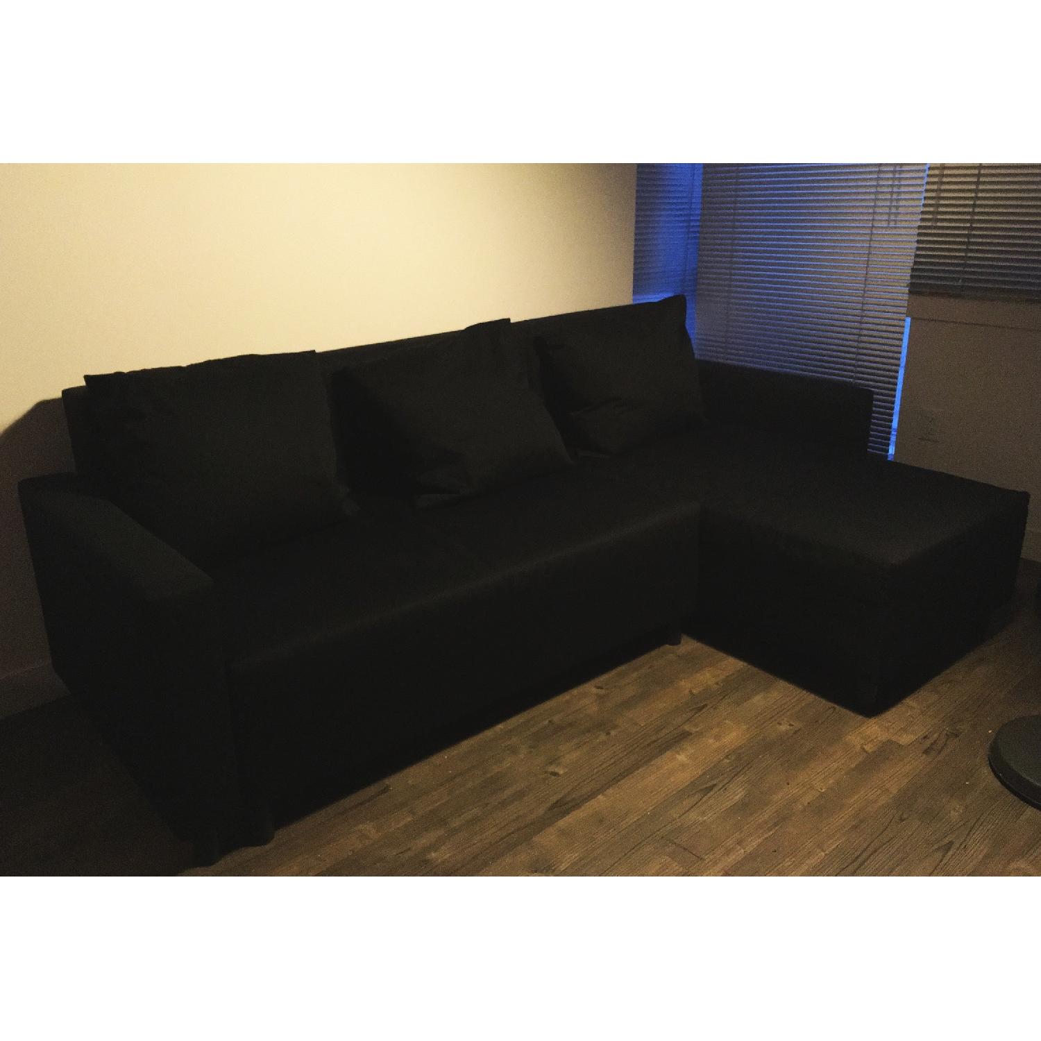 Ikea Lugnvik Sleeper Sectional in Grann Black - image-2