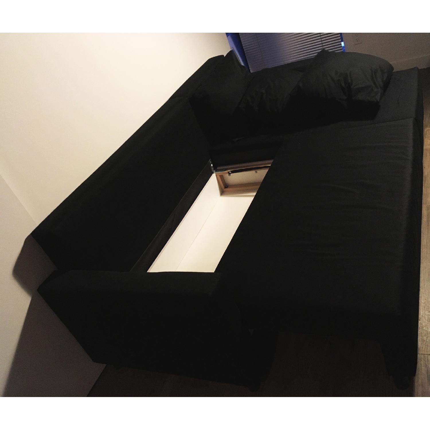 Ikea Lugnvik Sleeper Sectional in Grann Black - image-6