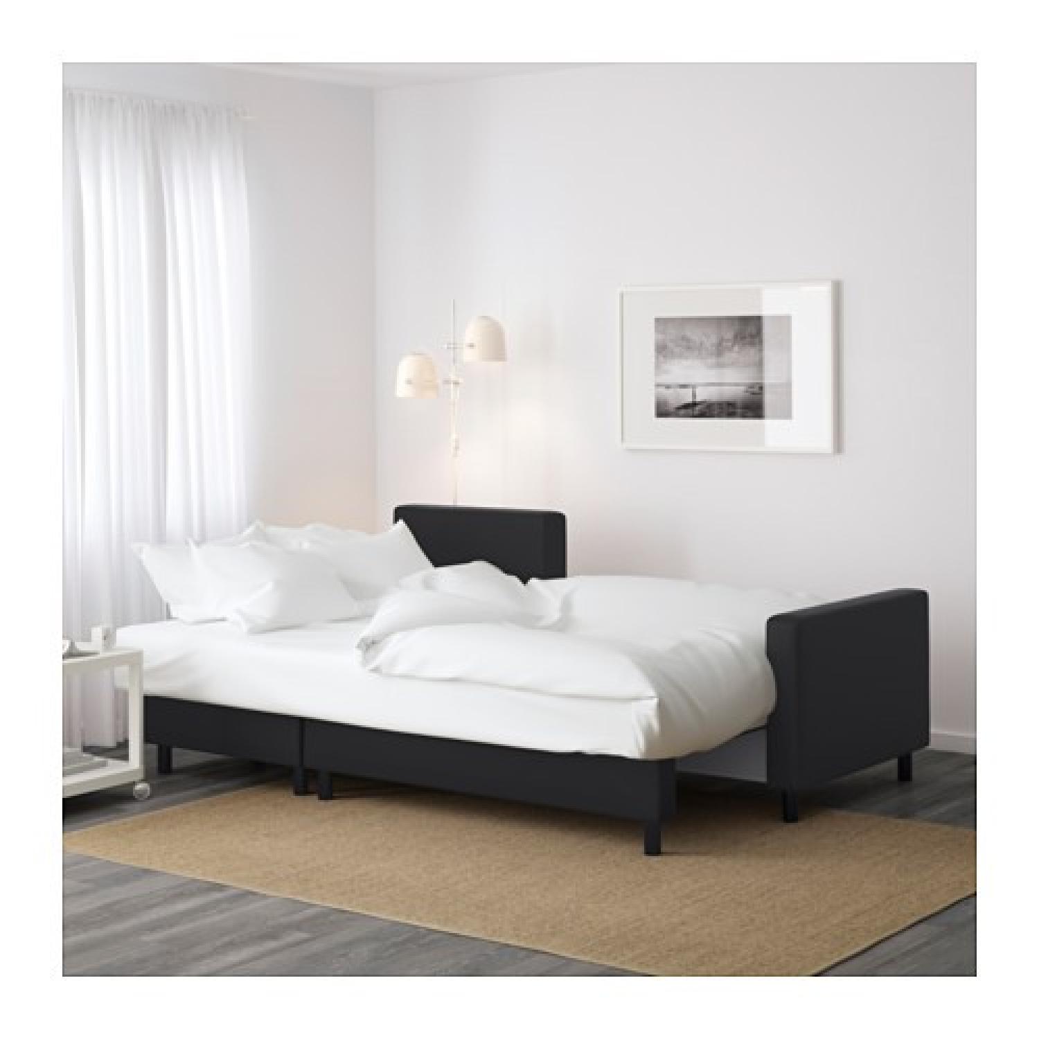 Ikea Lugnvik Sleeper Sectional in Grann Black - image-7