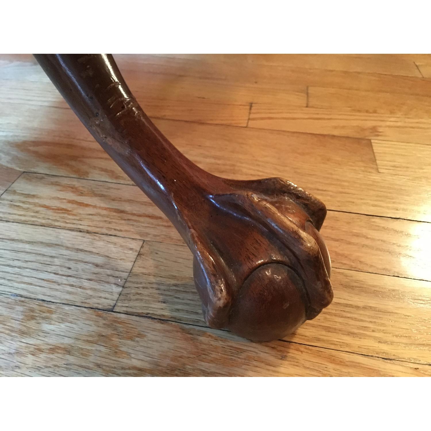 Scalloped Edge Round Coffee Table w/ Custom Glass Top - image-2