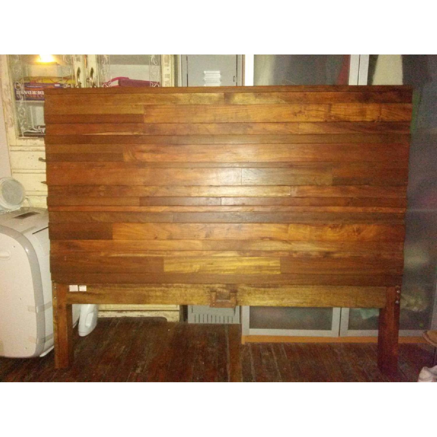 West Elm Flattop Wood Headboard & Footboard - image-3