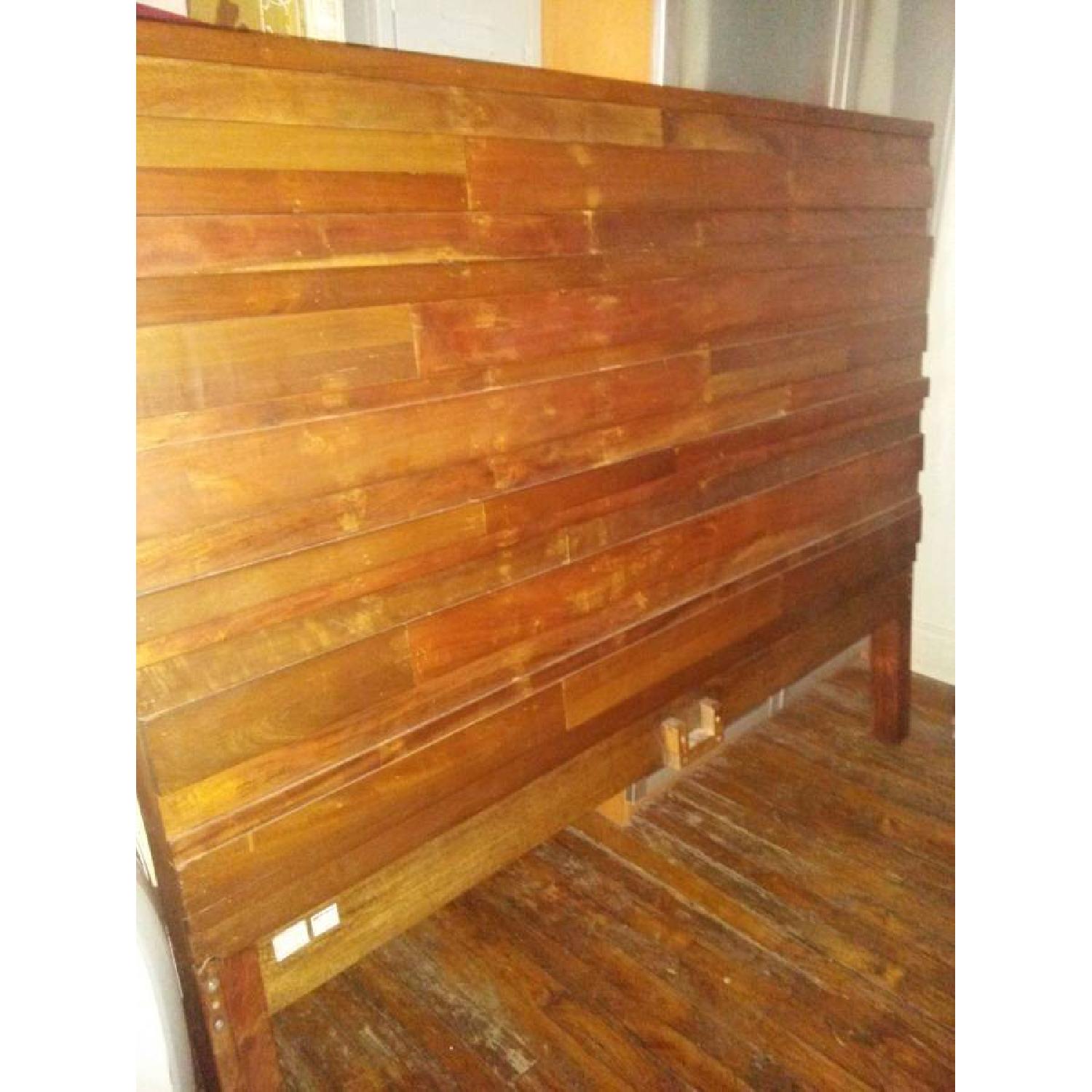 West Elm Flattop Wood Headboard & Footboard - image-6
