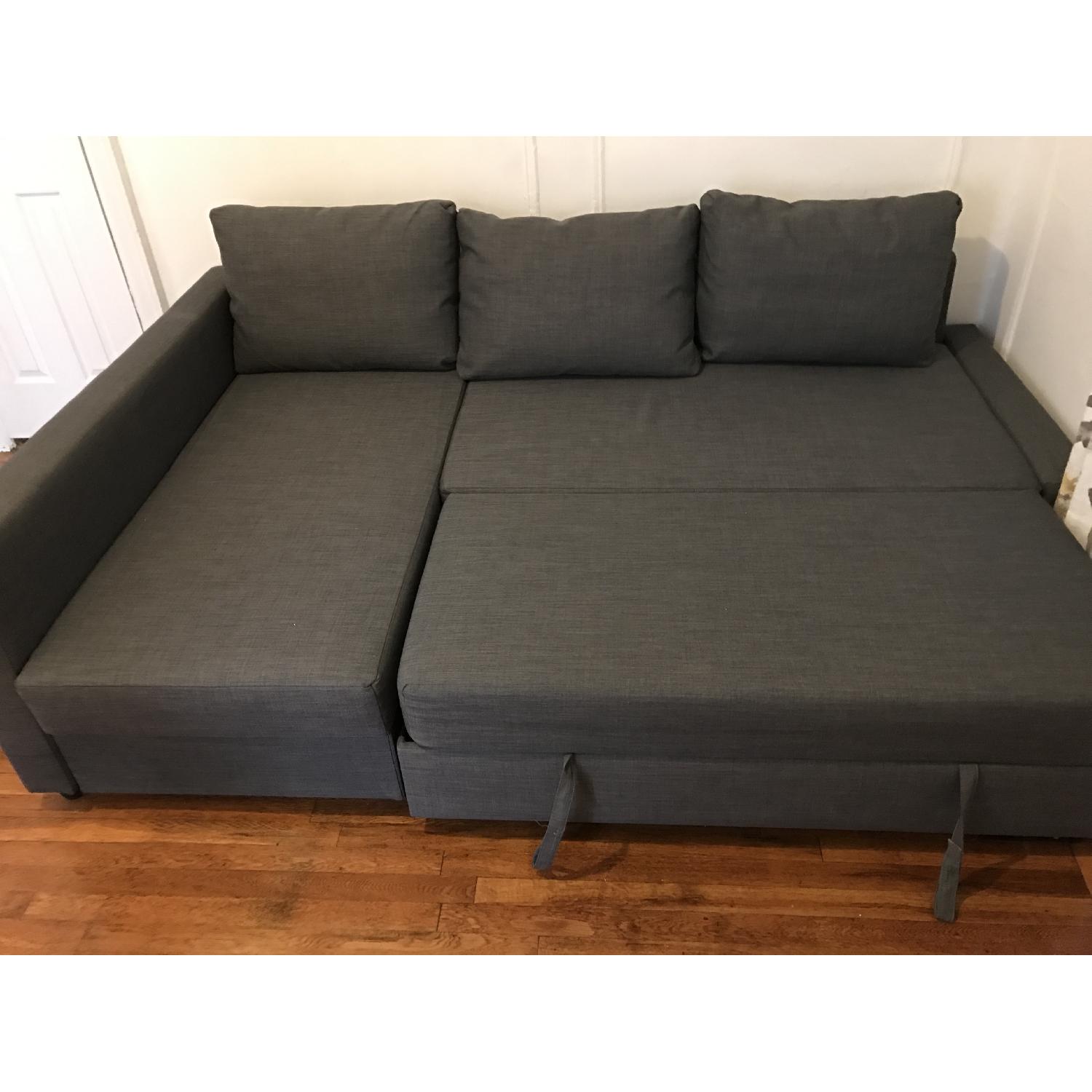 Ikea Friheten Sleeper Sectional Sofa in Skiftebo Dark Gray - image-3