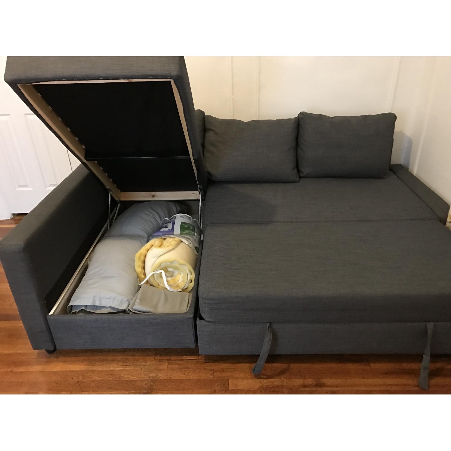 Ikea Friheten Sleeper Sectional Sofa in Skiftebo Dark Gray - image-5