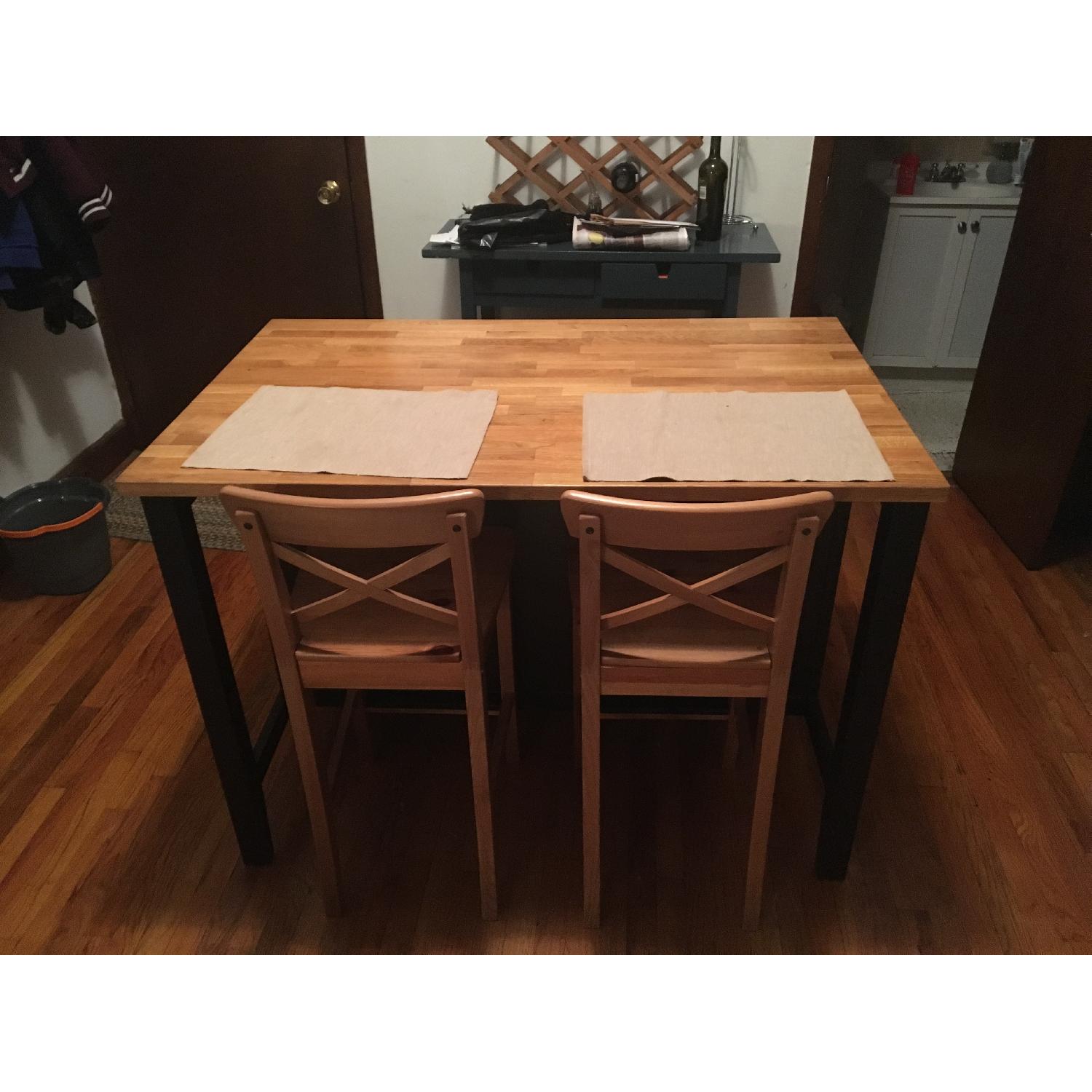 Ikea Stenstorp Kitchen Island w/ 2 Stools - image-1