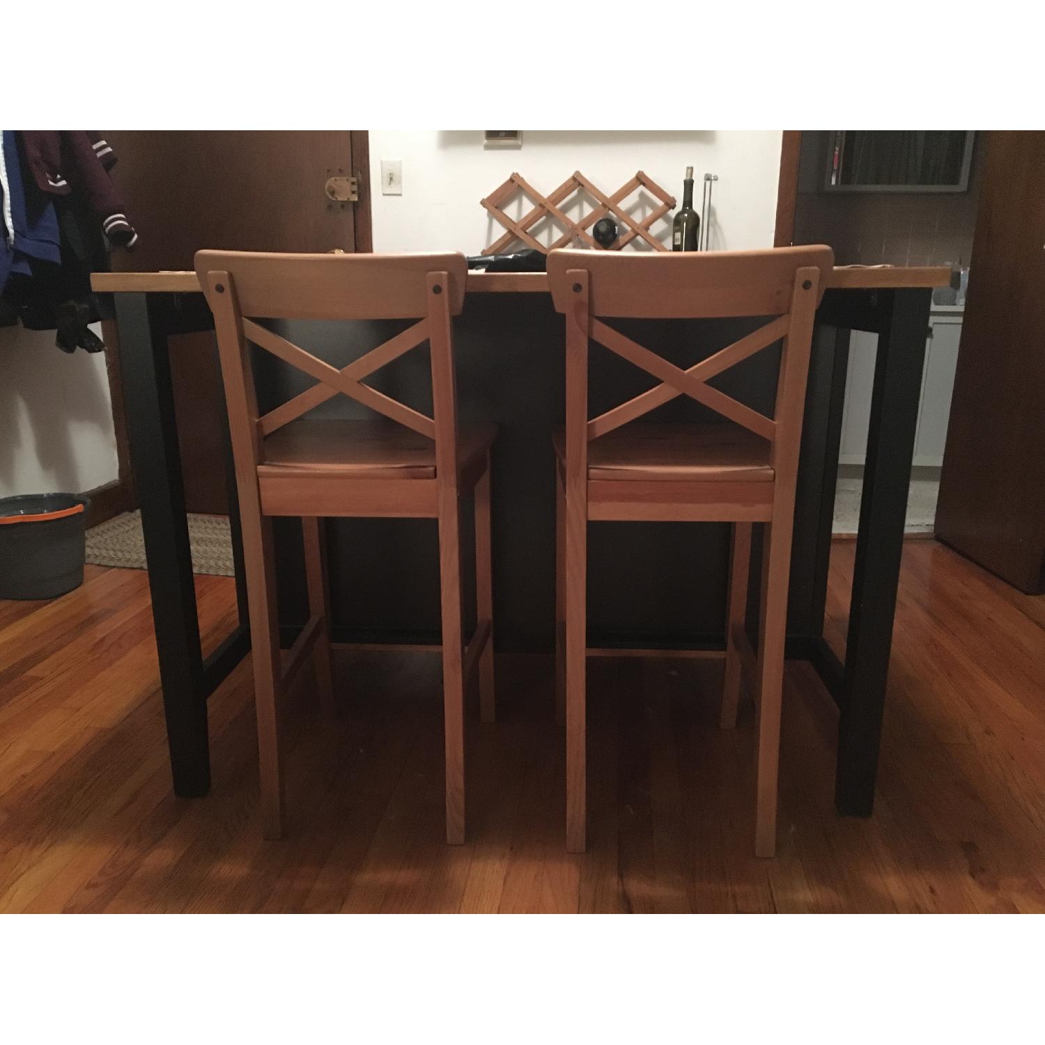 Ikea Stenstorp Kitchen Island w/ 2 Stools - image-2
