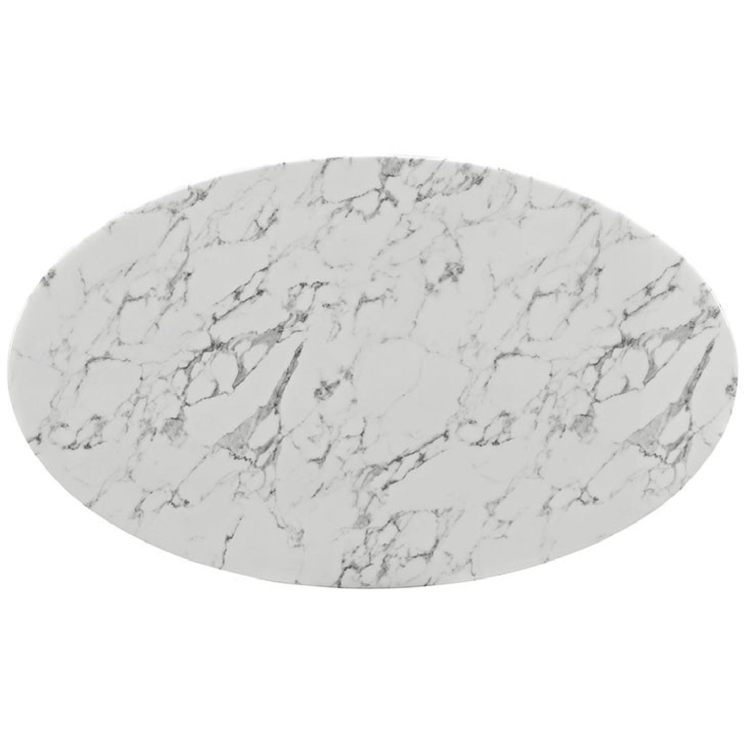 LexMod Oval Marble Table - image-1