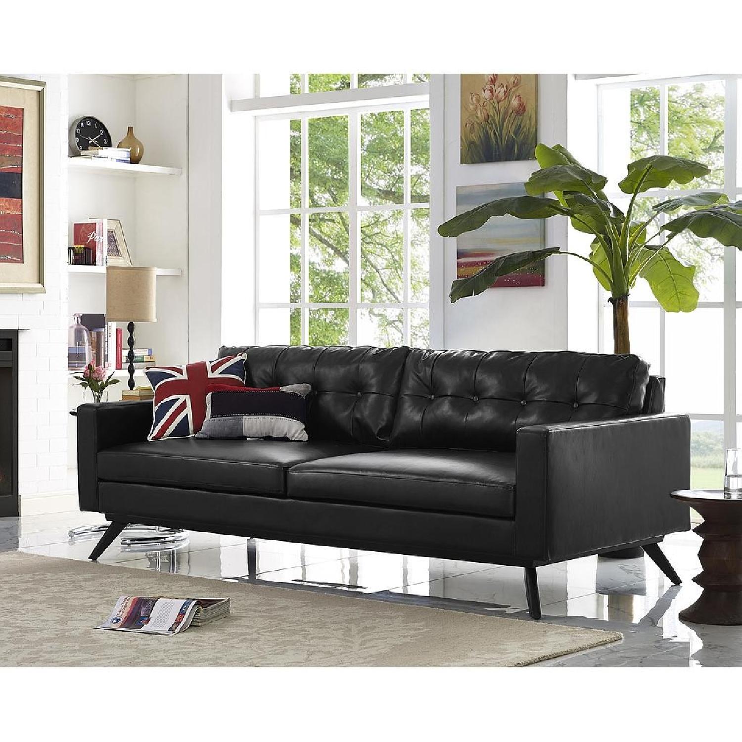 TOV Furniture Blake Antique Black Sofa - image-1