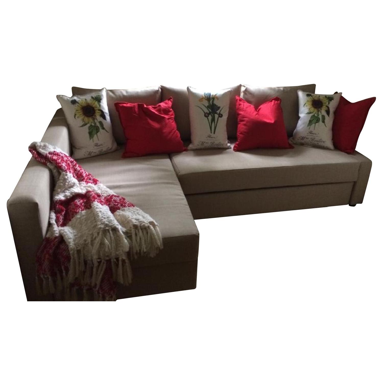 Ikea Friheten Sections Sofa w/ Pull Out Bed & Storage AptDeco