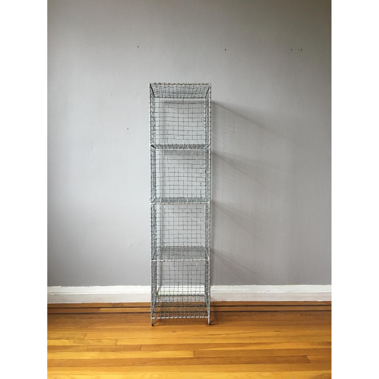 West Elm Wire Mesh Storage/Standing Shelving Rack - AptDeco