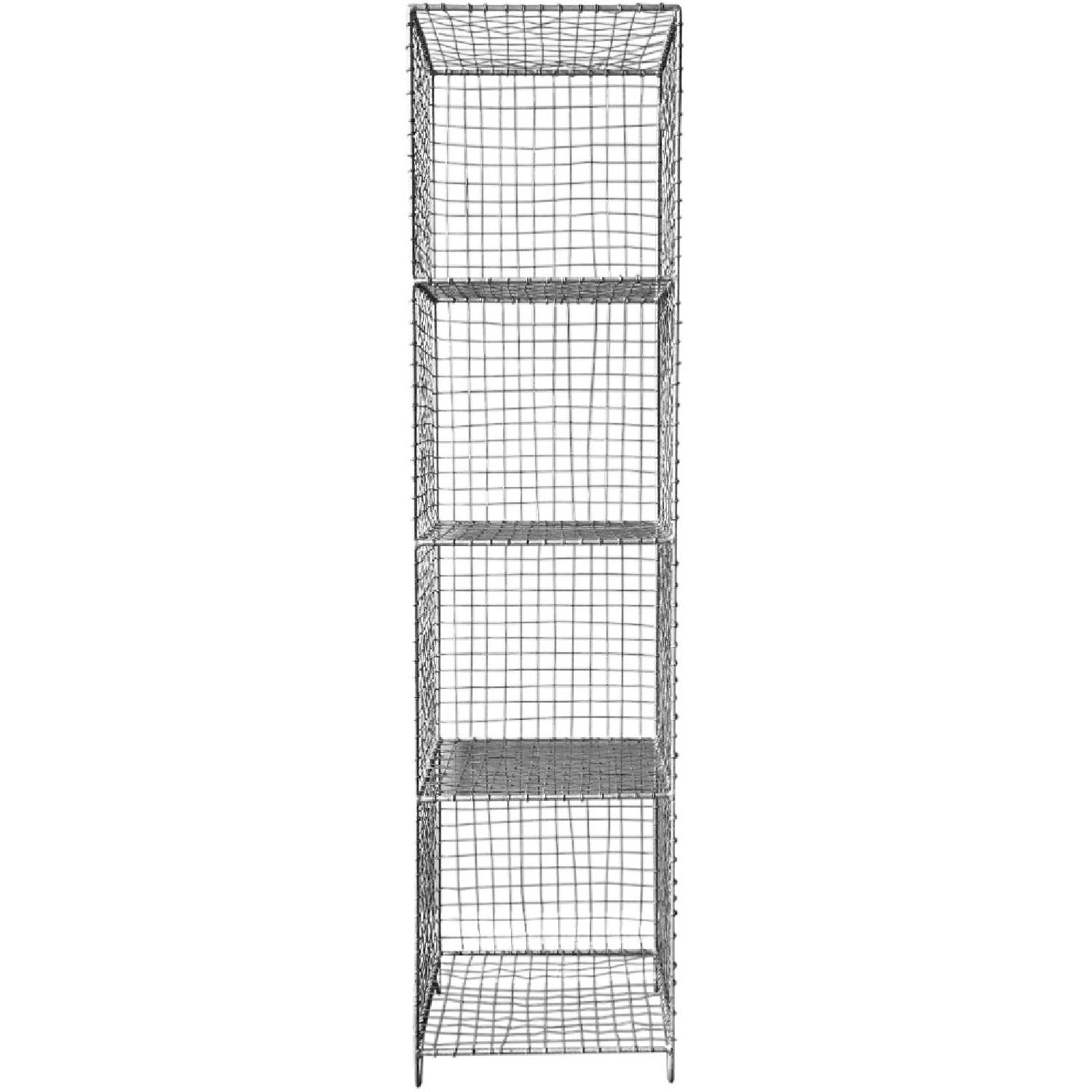 West Elm Wire Mesh Storage/Standing Shelving Rack AptDeco